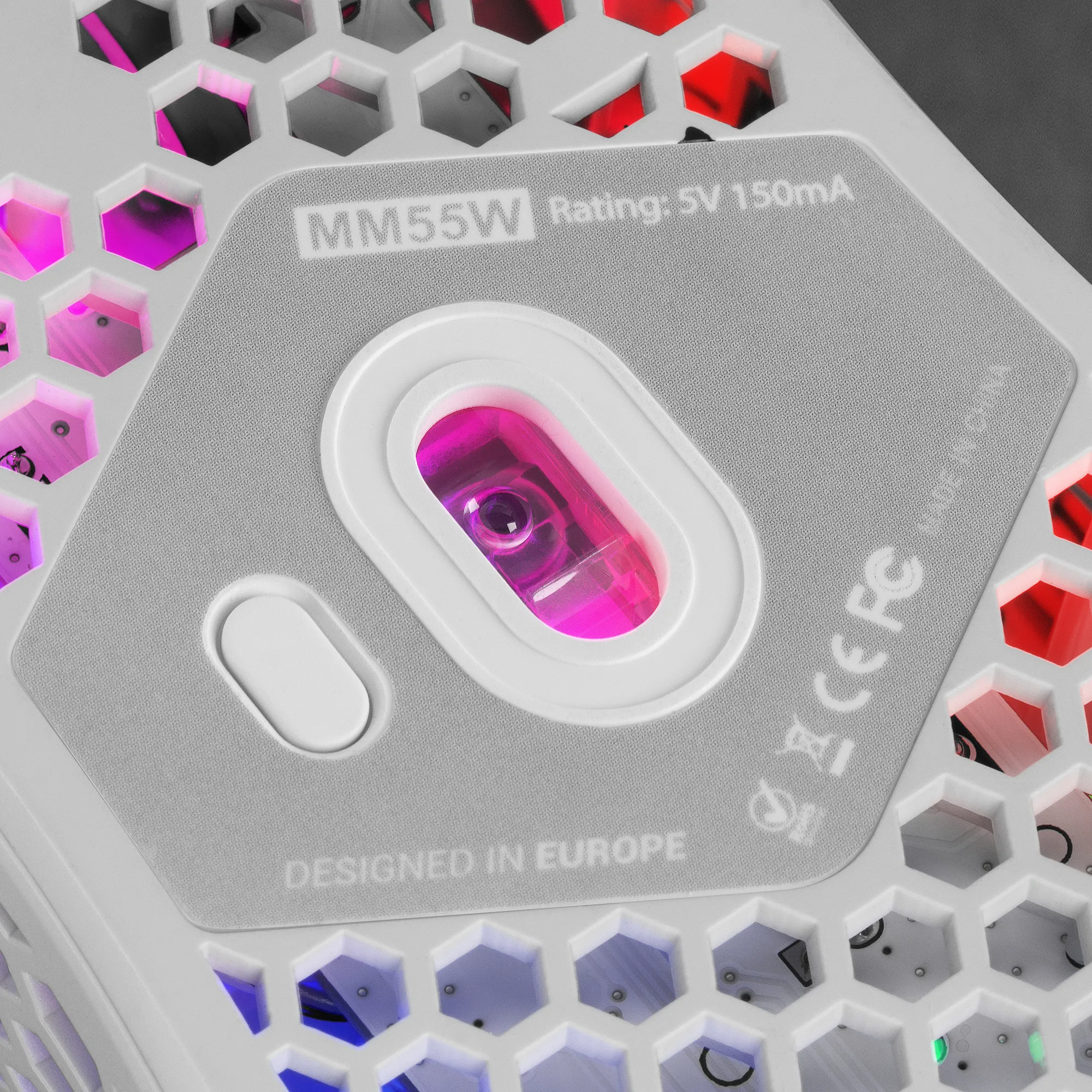 Souris filaire Gamer Mars Gaming MM55 RGB (Blanc)