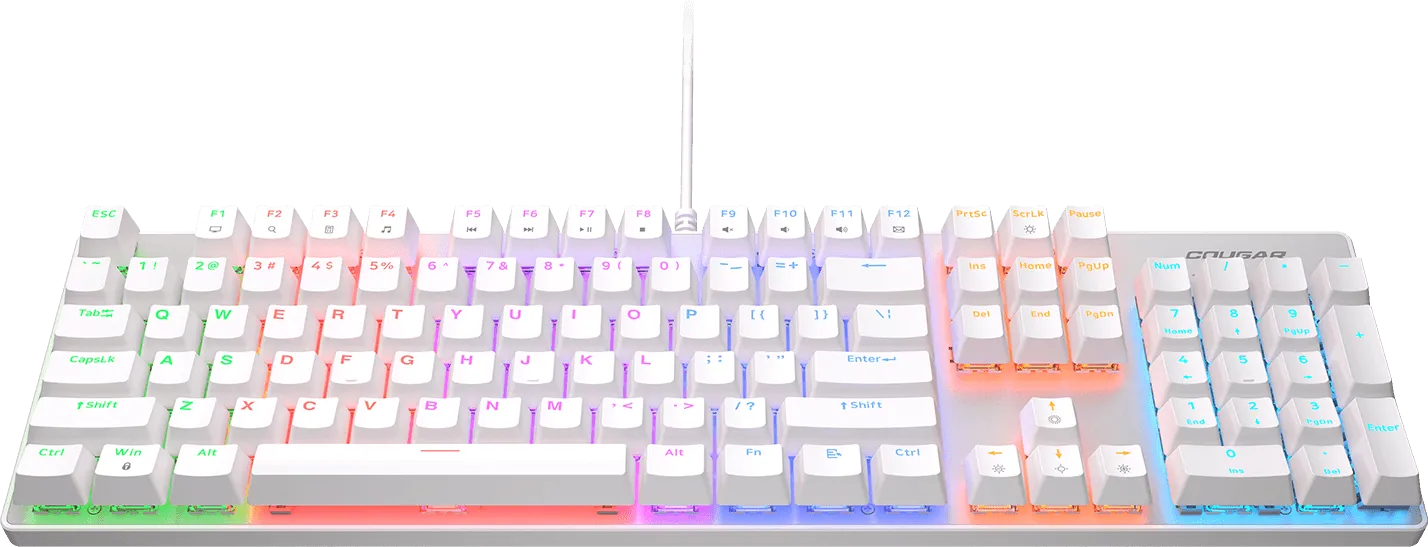 Clavier Gamer mécanique (Red Switch) Cougar Ultimus Ex RGB (Blanc)