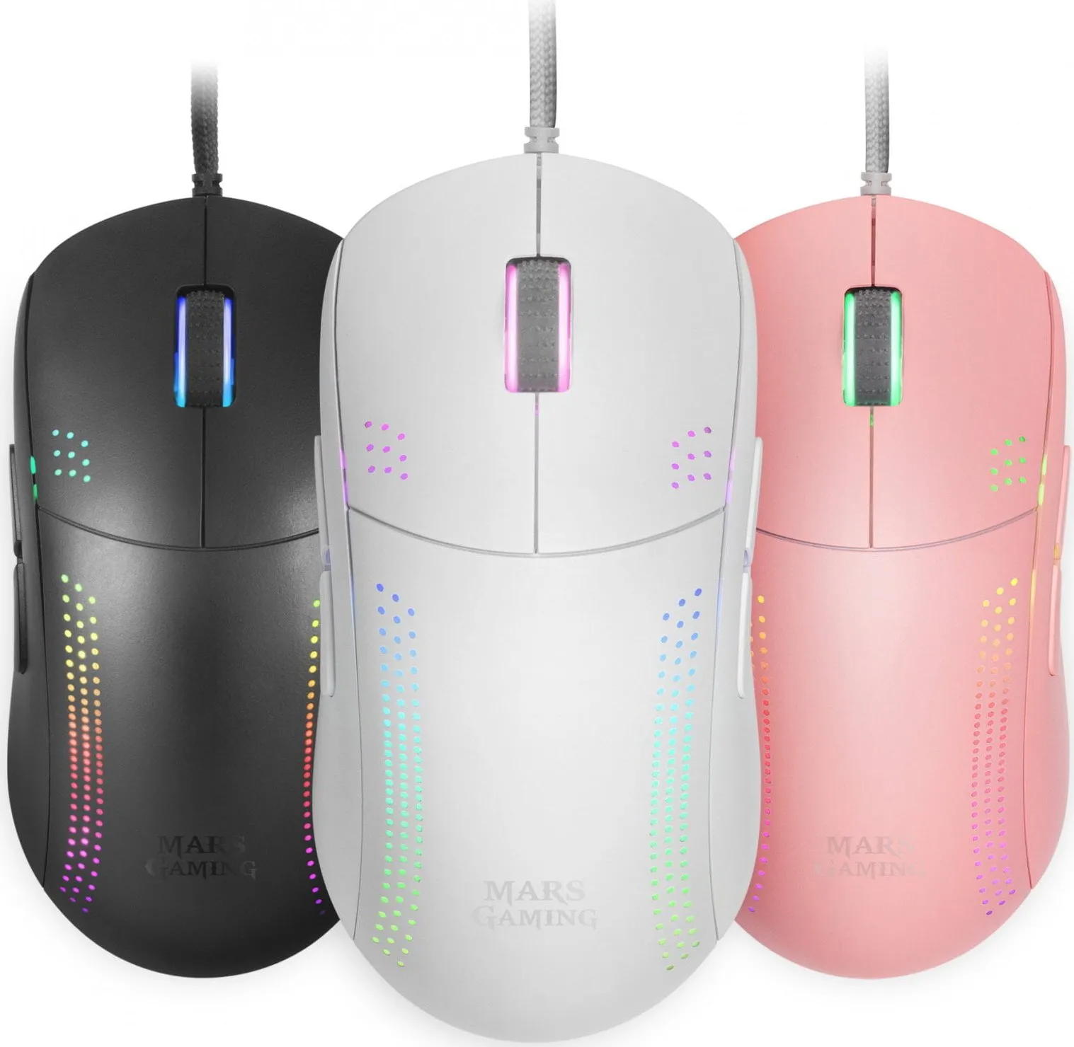 Souris filaire Gamer Mars Gaming MMPro RGB (Blanc)