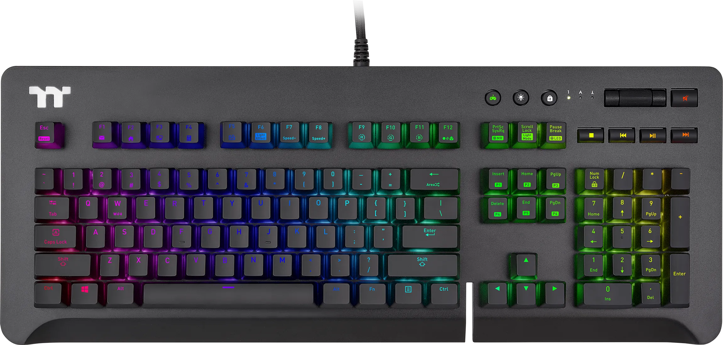 Clavier Gamer mécanique (Cherry MX Silver) Thermaltake Level 20 GT RGB (Noir)