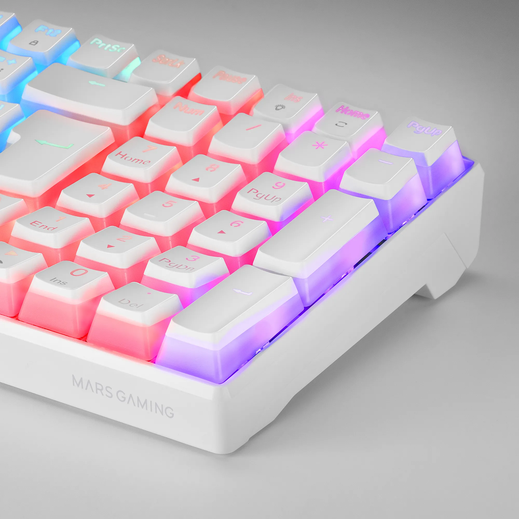Clavier Gamer mécanique (Outemu Brown Switch) Mars Gaming MKUltra RGB (Blanc)