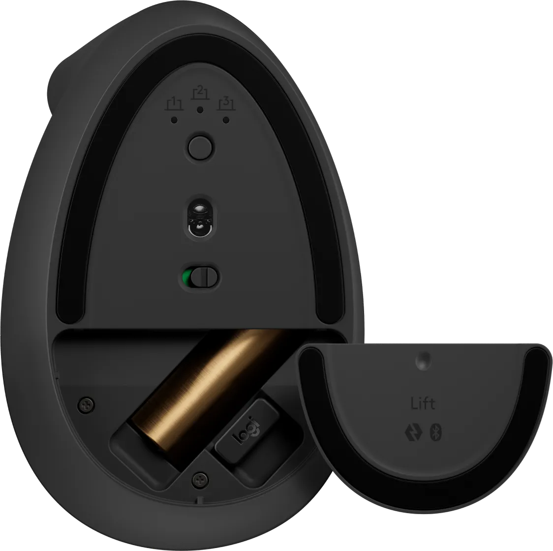 Souris sans fil Bluetooth ergonomique verticale Logitech Lift pour gaucher (Noir)