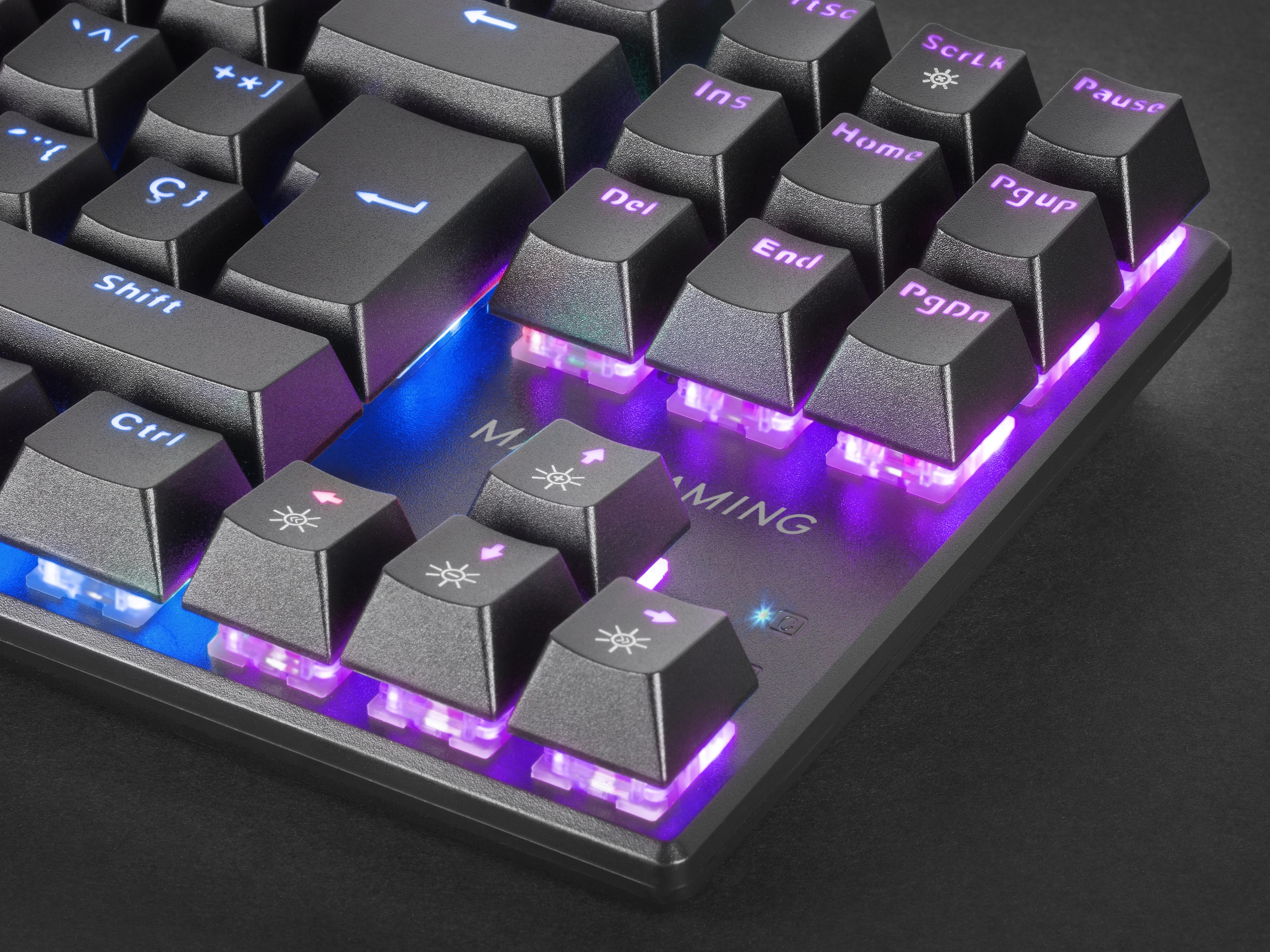 Clavier Gamer mécanique (Blue Switch) Mars Gaming MK80 RGB (Noir)