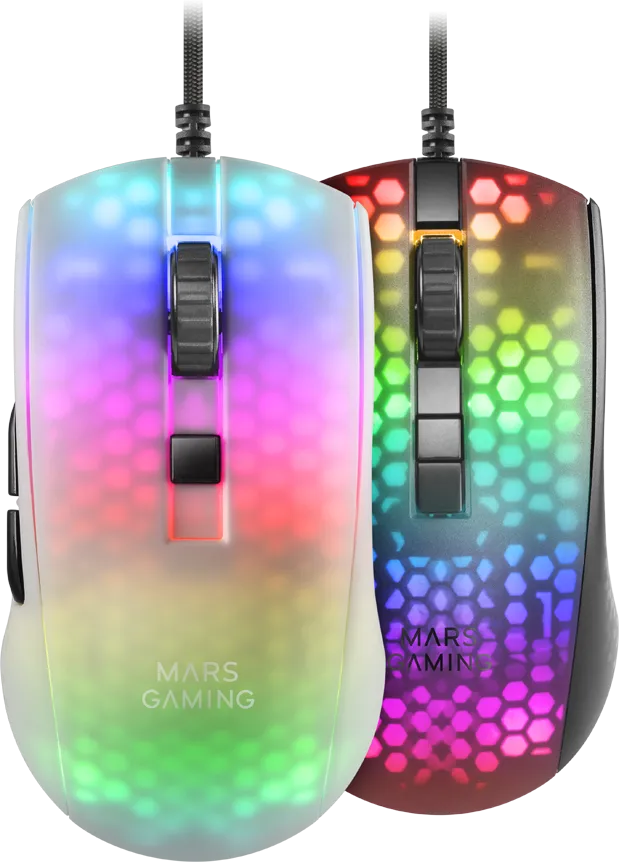 Souris filaire Gamer Mars Gaming MMR RGB (Blanc)