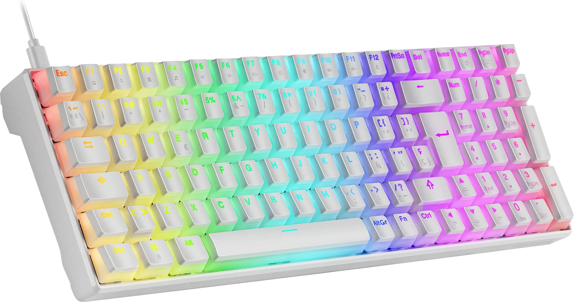 Clavier Gamer mécanique (Outemu Brown Switch) Mars Gaming MKUltra RGB (Blanc)
