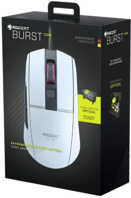 Souris filaire Gamer Roccat Burst Core RGB (Blanc)