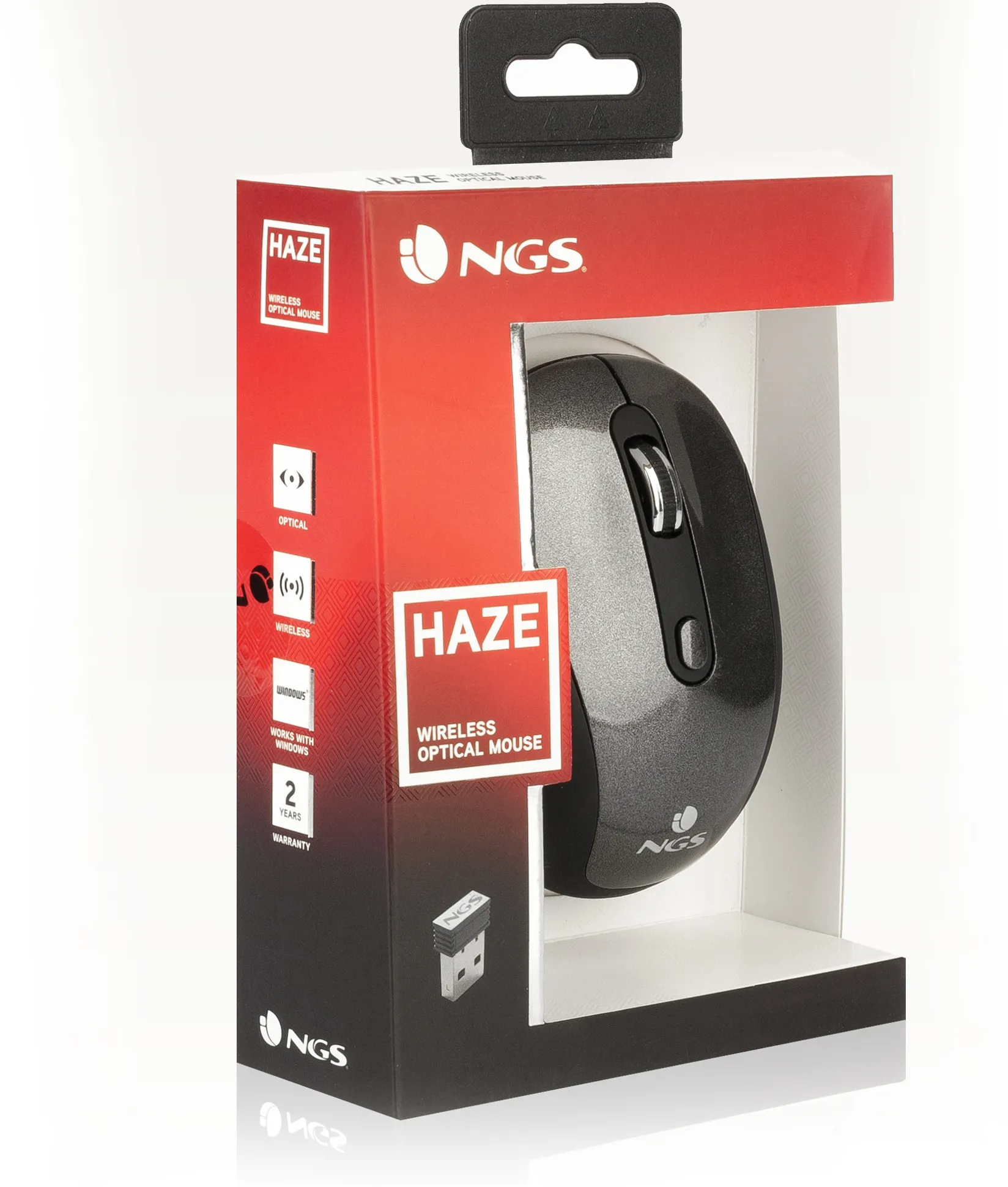 Souris sans fil NGS Haze (Gris/Noir)