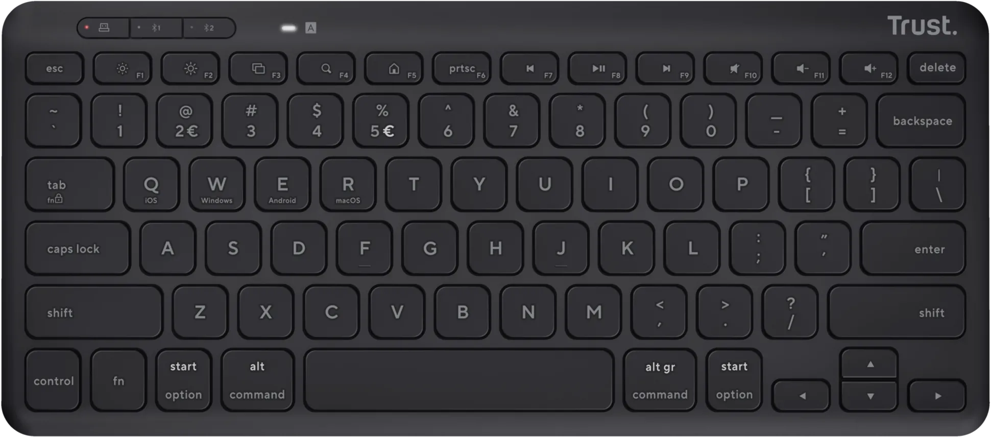 Clavier sans fil Bluetooth Trust Lyra (Noir)