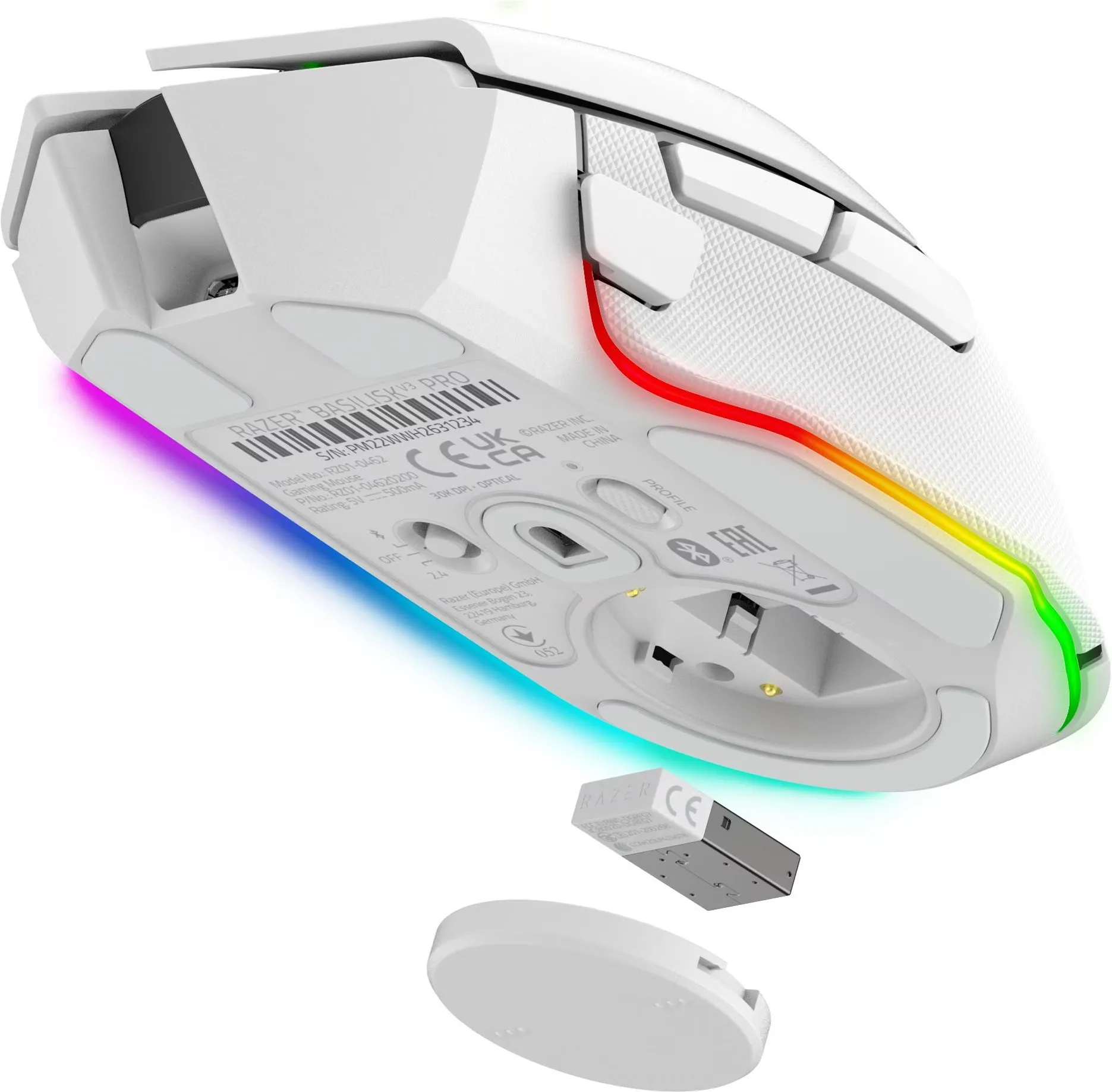Souris sans fil Gamer Razer Basilisk V3 Pro RGB (Blanc)