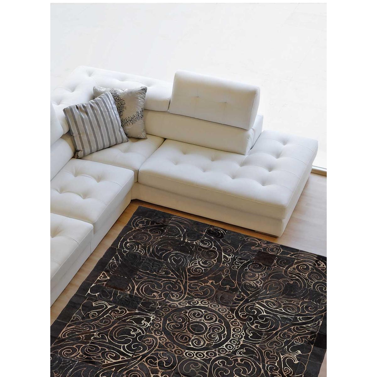 Tapis kilim fait main en cuir OLDEN Care&Fair