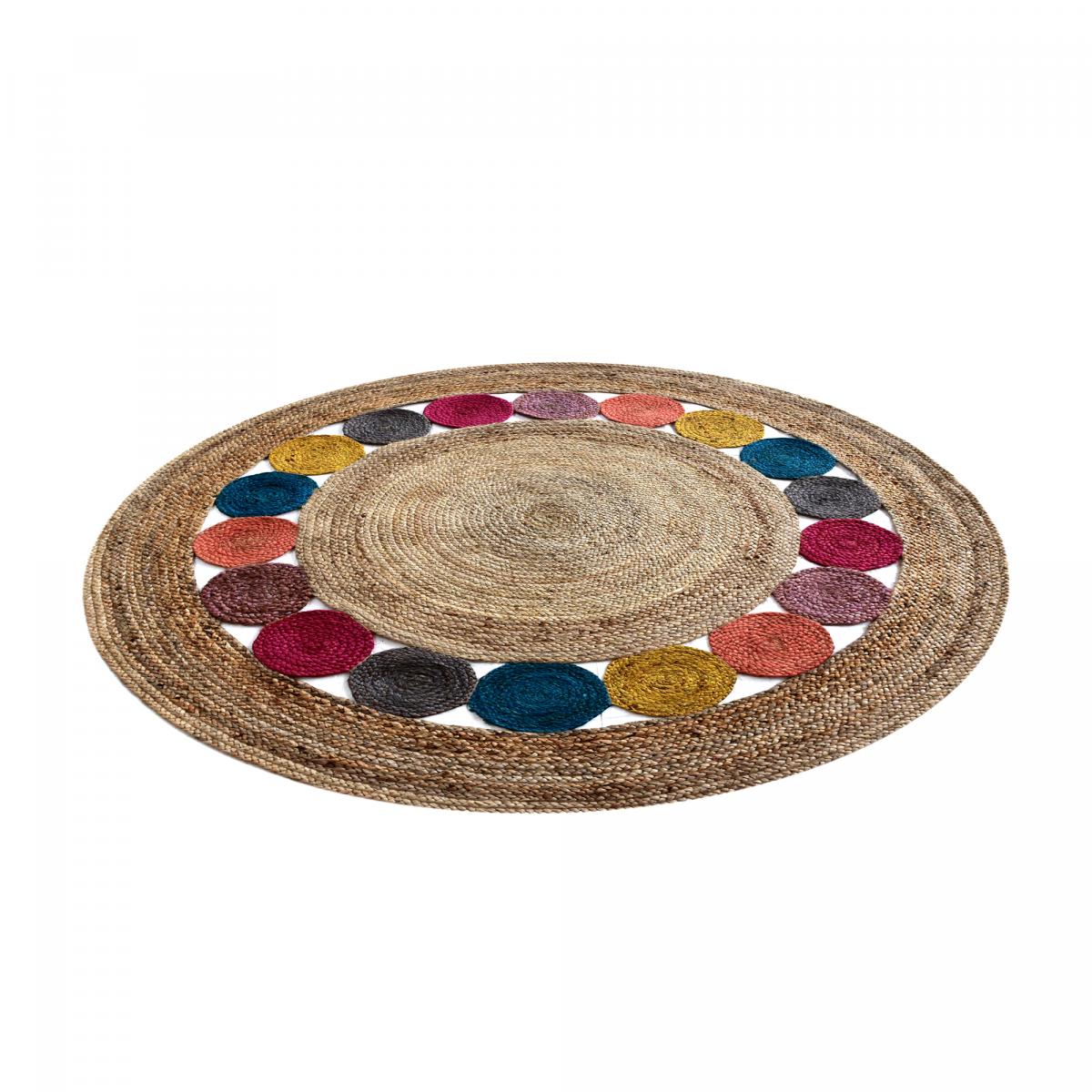 Tapis rond en jute tissé main RONDA Care&Fair