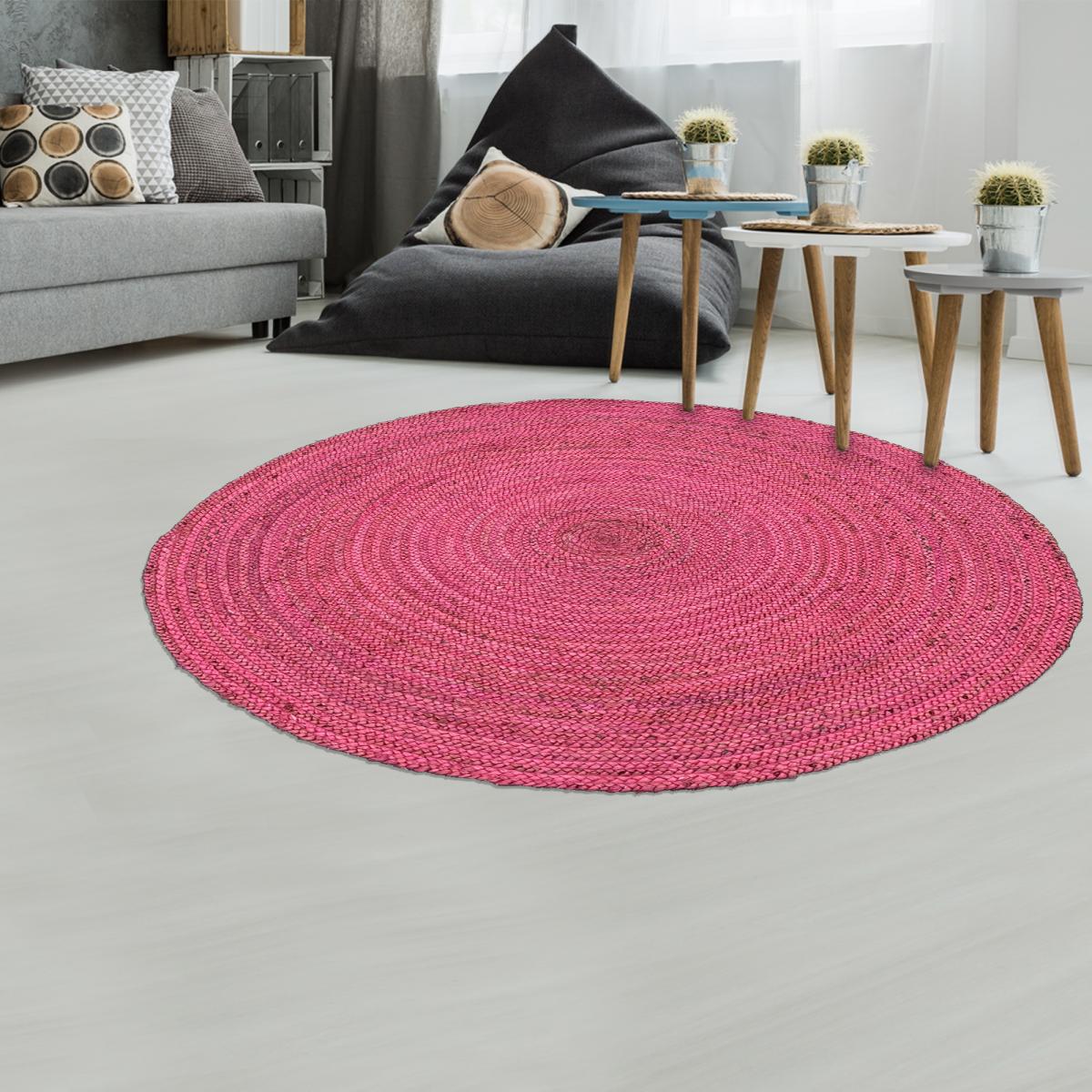 Tapis rond en jute tissé main SUNNY Care&Fair