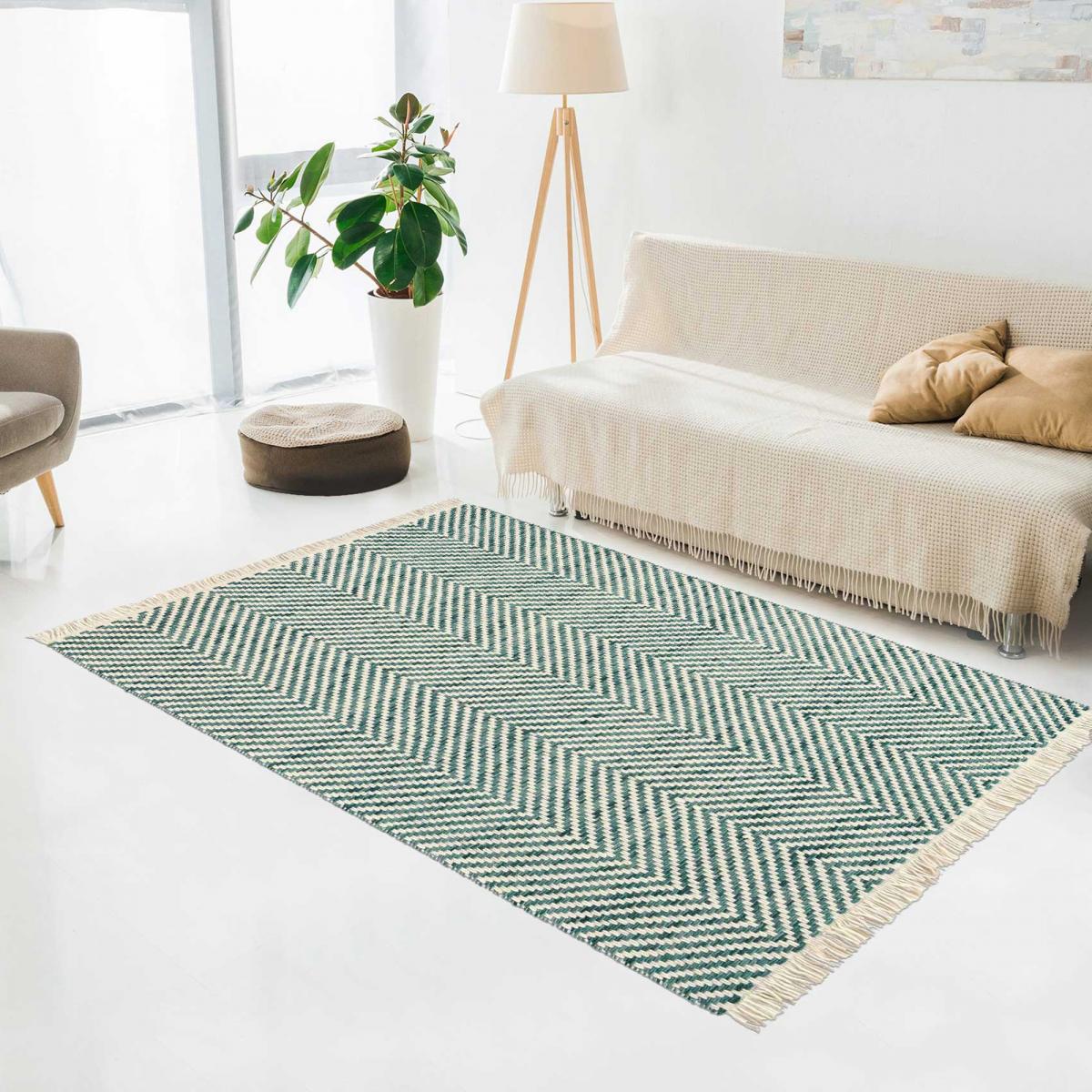 Tapis kilim TWILL tissé en laine