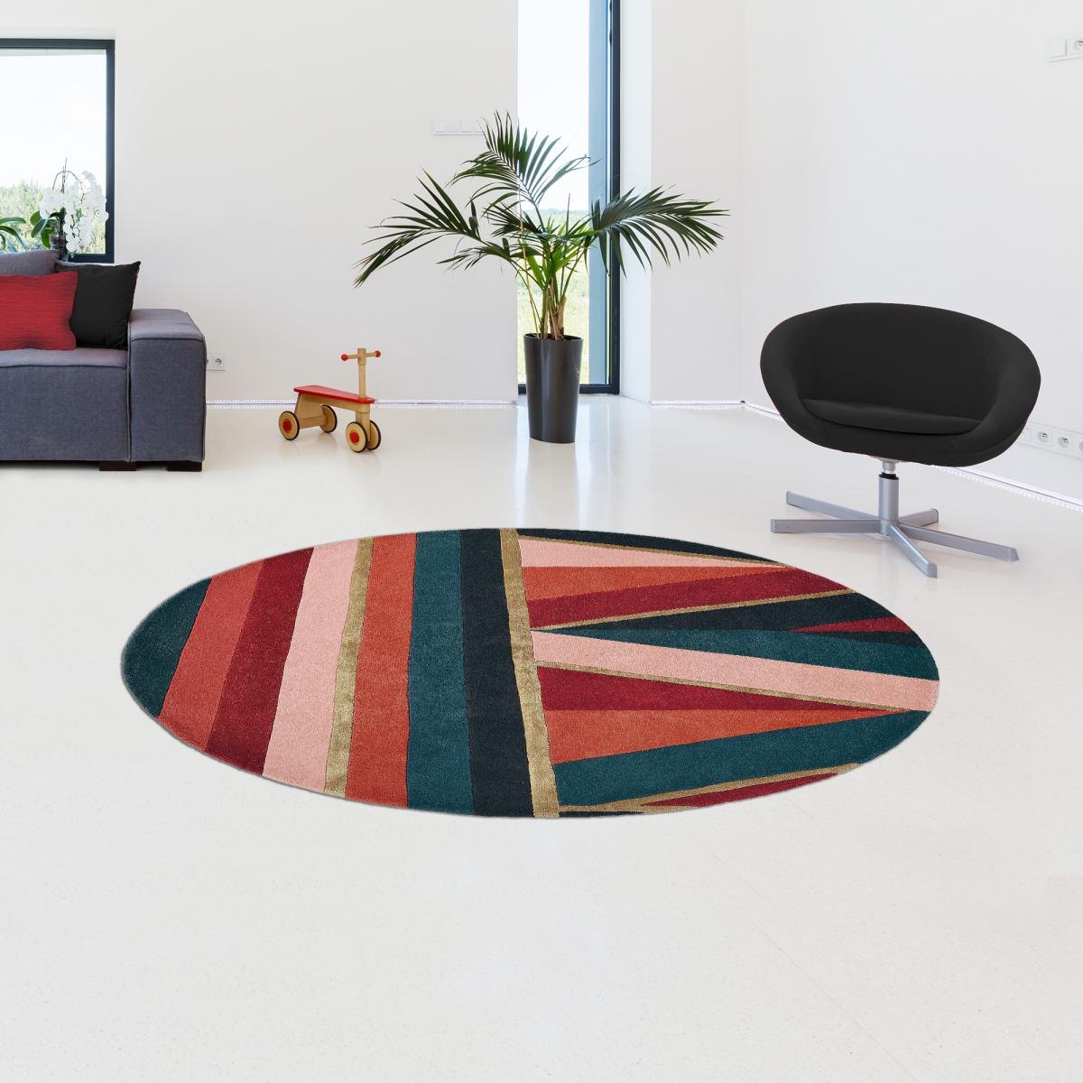 Tapis rond SAHAARA R tufté main en laine