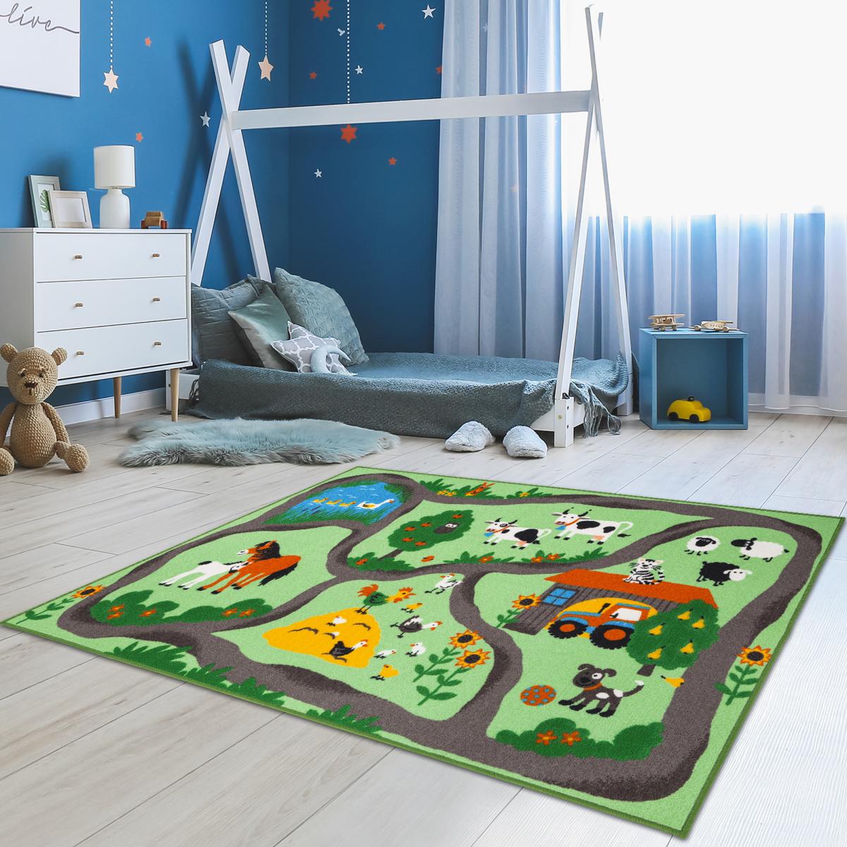 Tapis enfant FARMROAD tufté