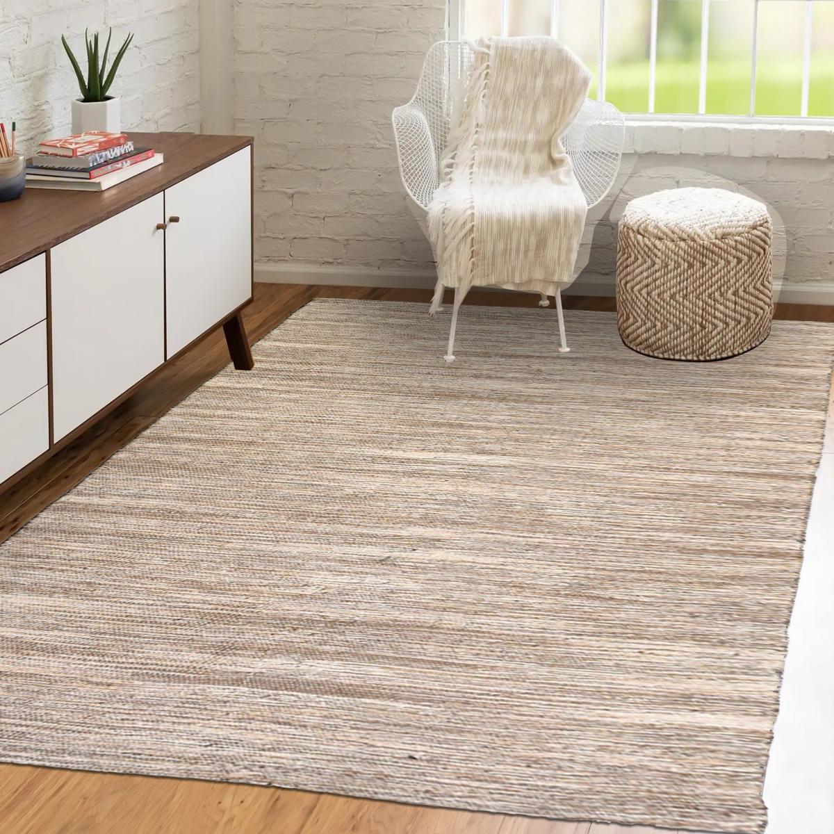 Tapis salon coton BIO tissé main OEKO-TEX®