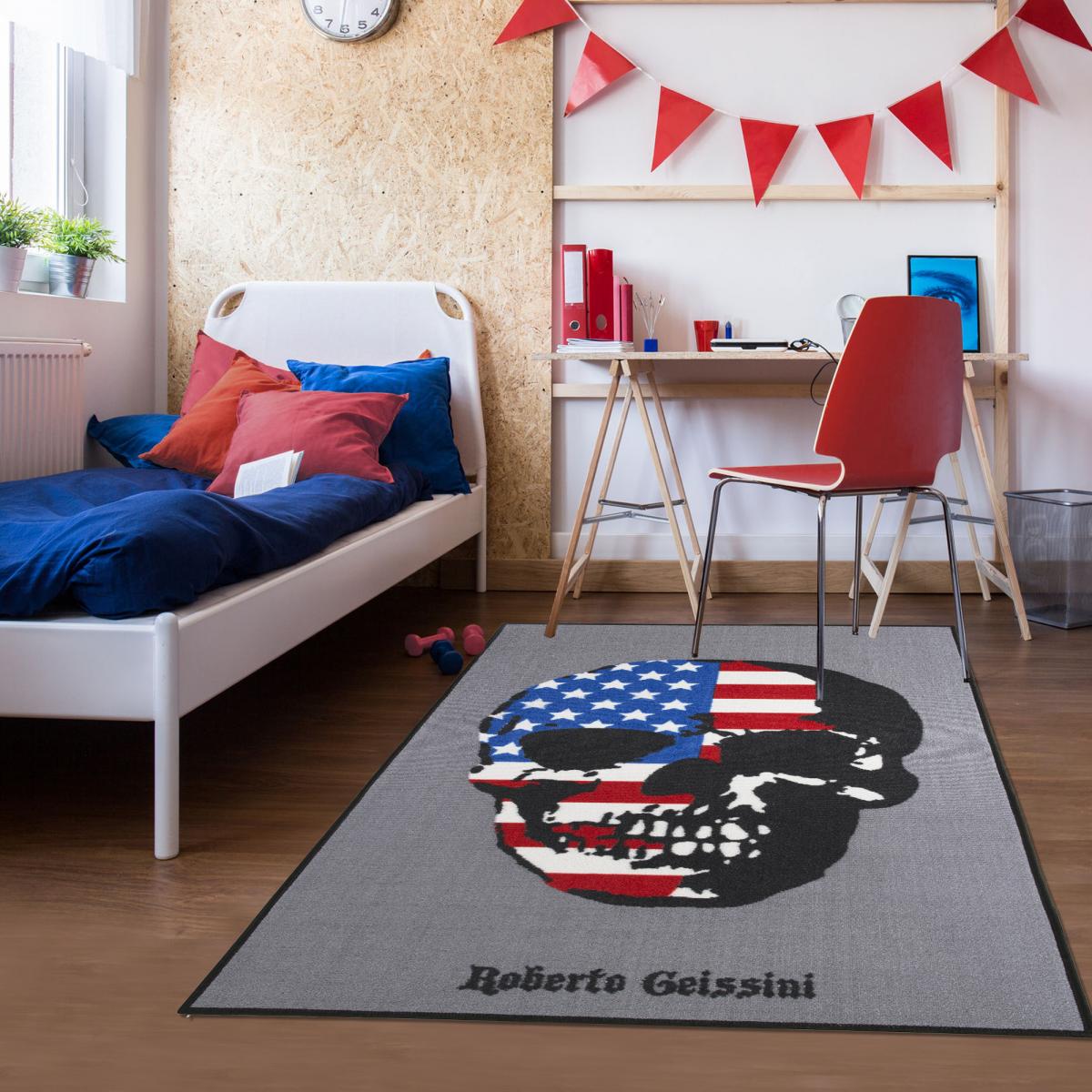 Tapis enfant tufté main US SKULL