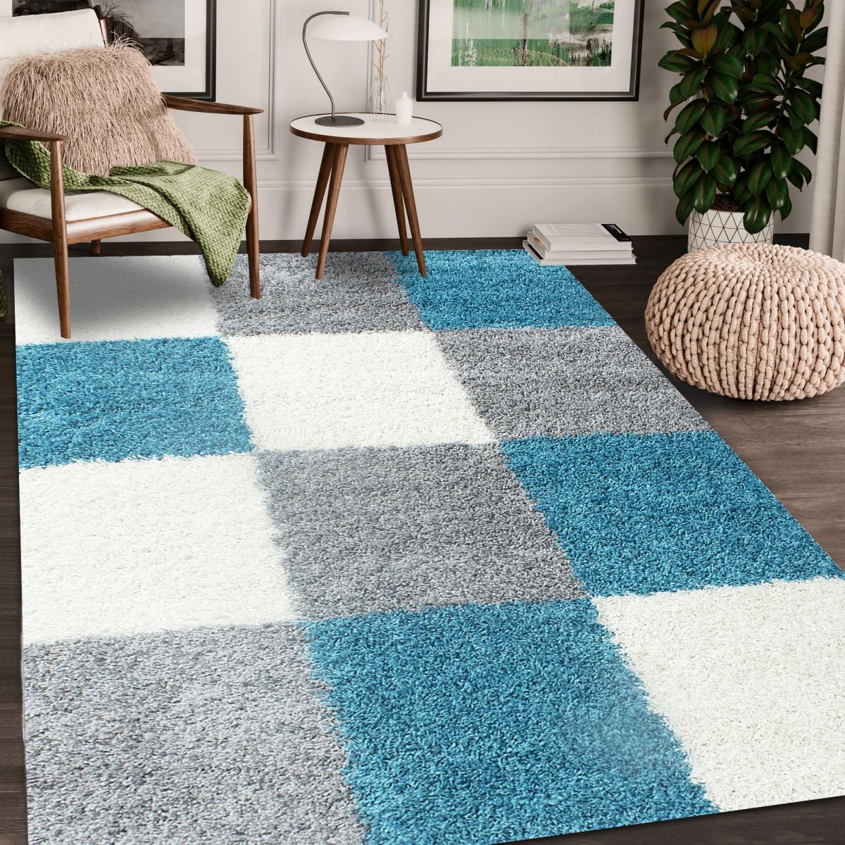 Tapis shaggy CARRÉ A OEKO-TEX®