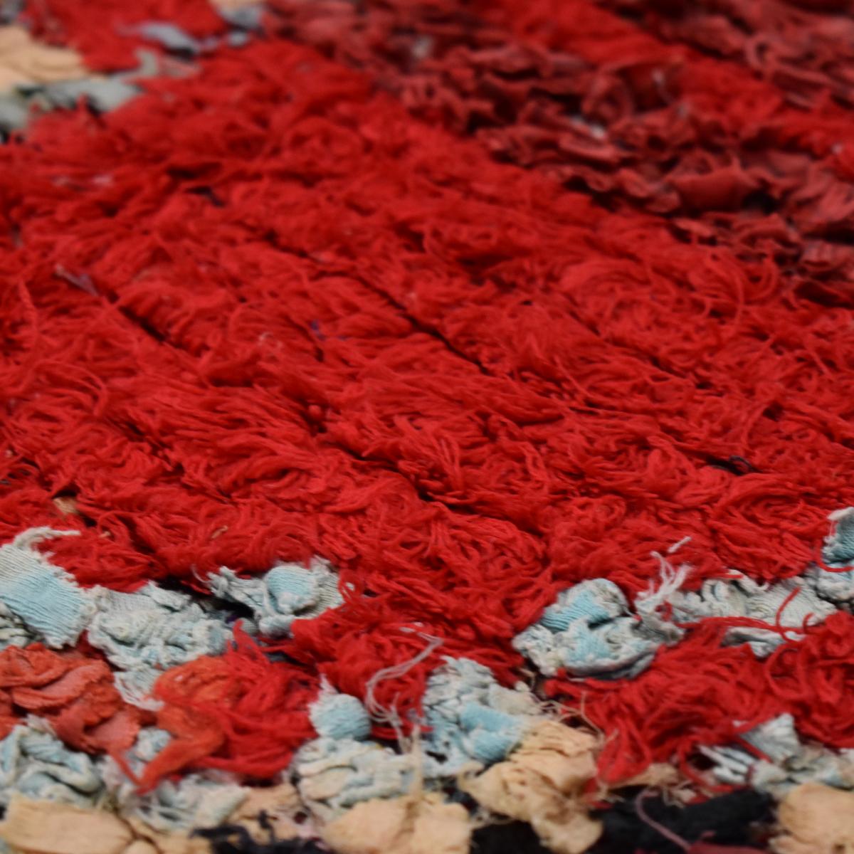 Tapis berbère noué main en tissu recyclé ERFOUD 10