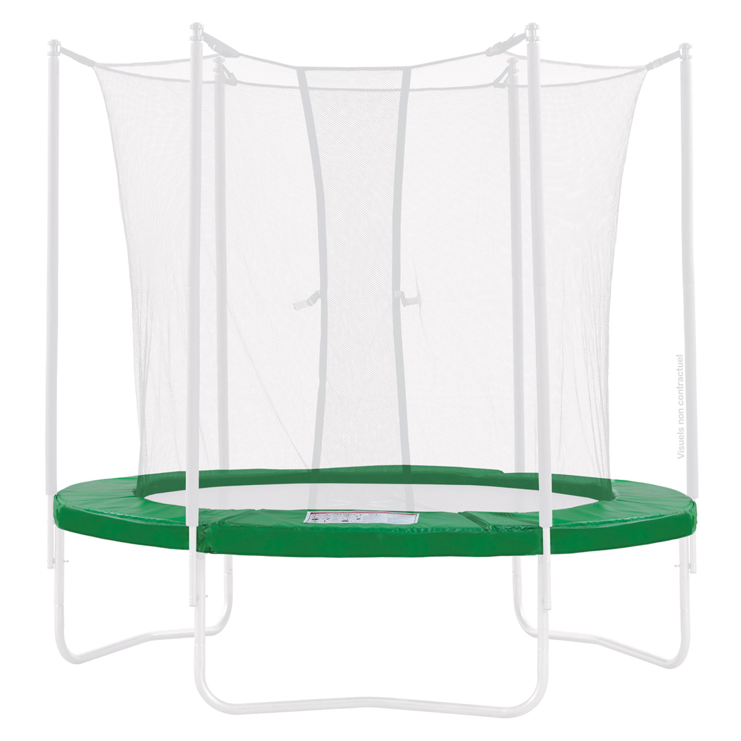 Kangui - Coussin de protection vert pour trampoline Ø 360 cm