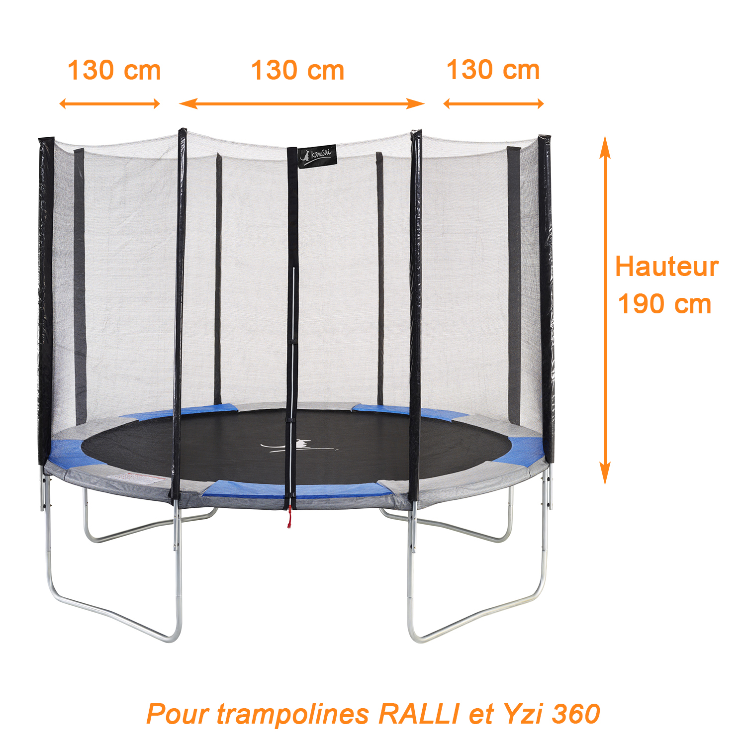 Kangui - Filet de sécurité seul pour trampoline RALLI Ø 360cm