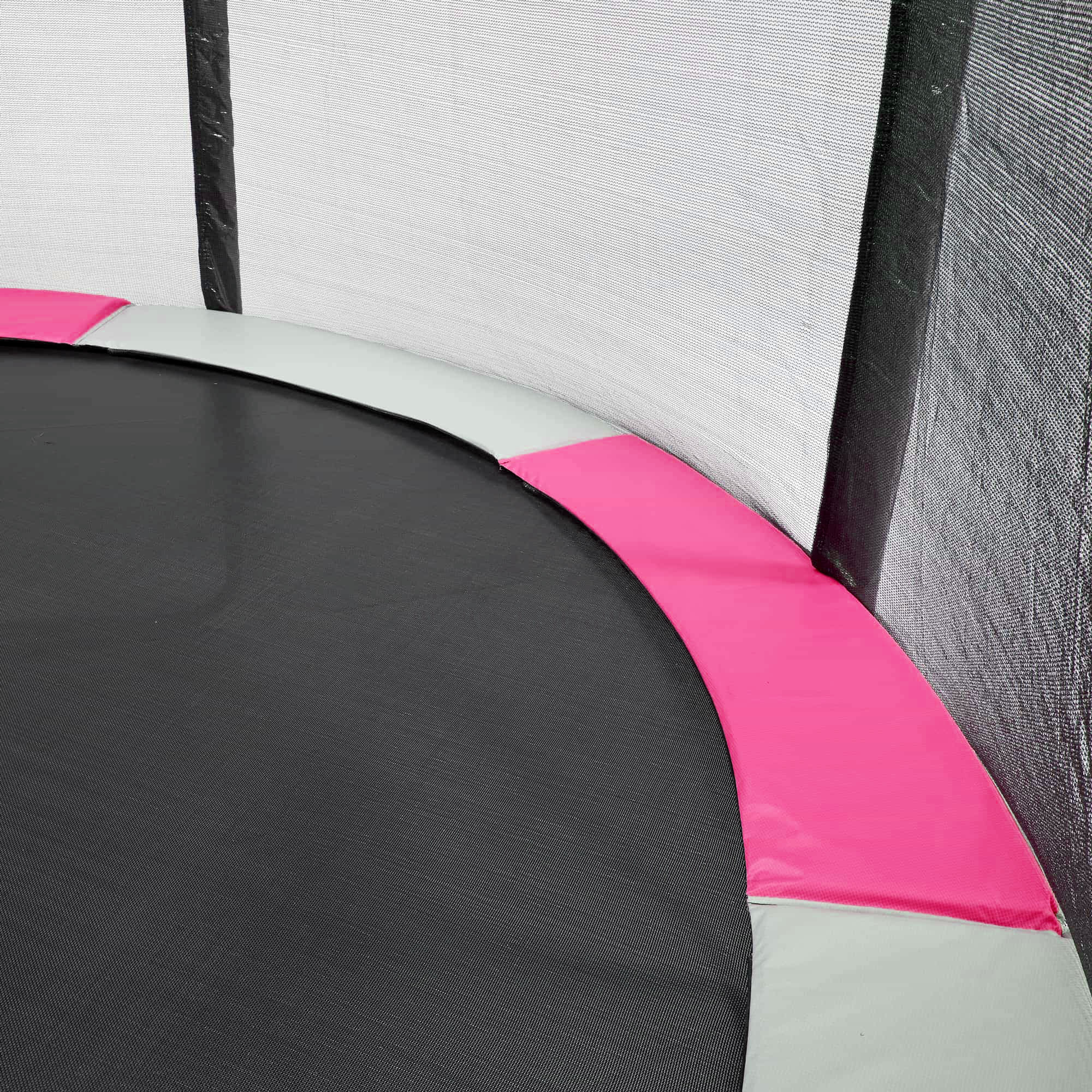 Kangui - Coussin de protection trampoline Ø 430 cm - Rose et Gris