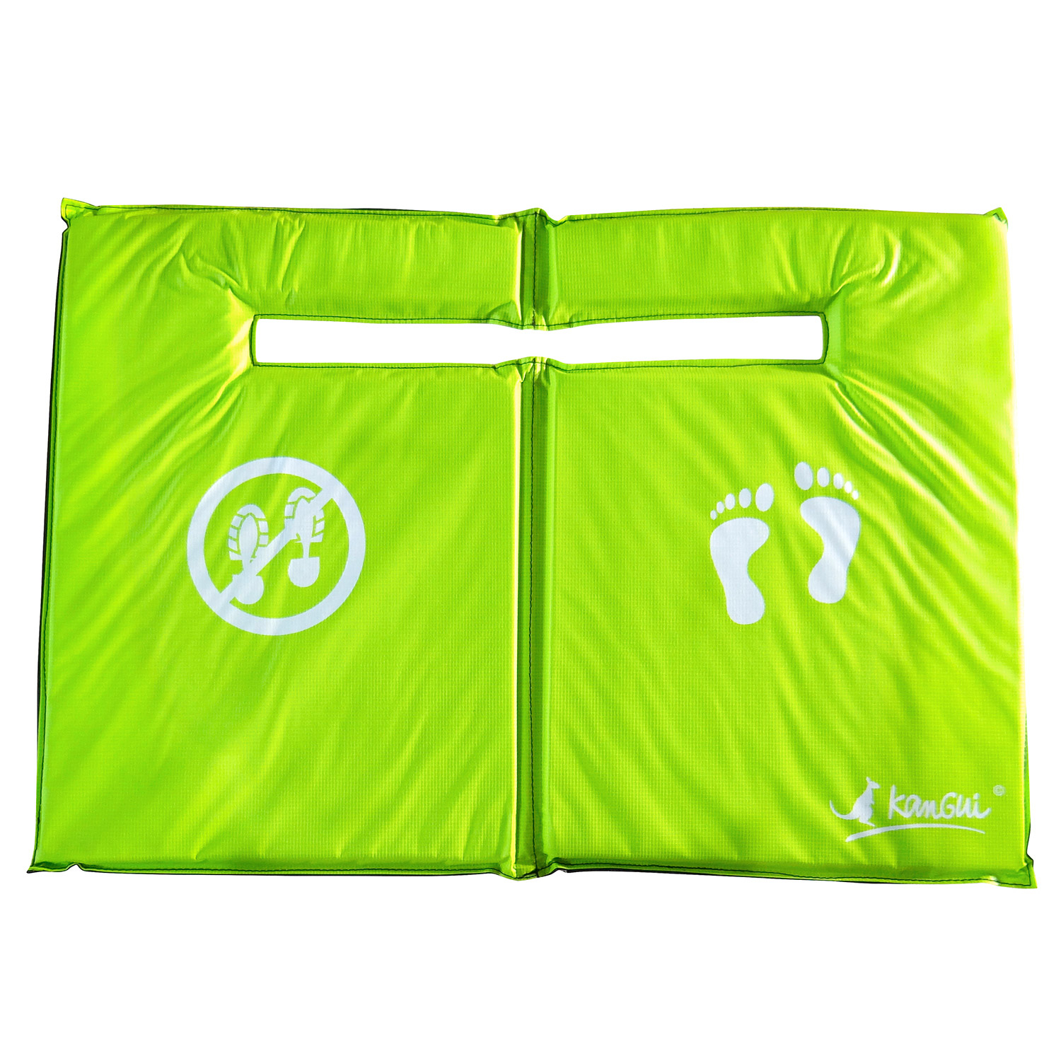 Kangui - Tapis de sol universel pour trampoline - Réversible noir ou vert