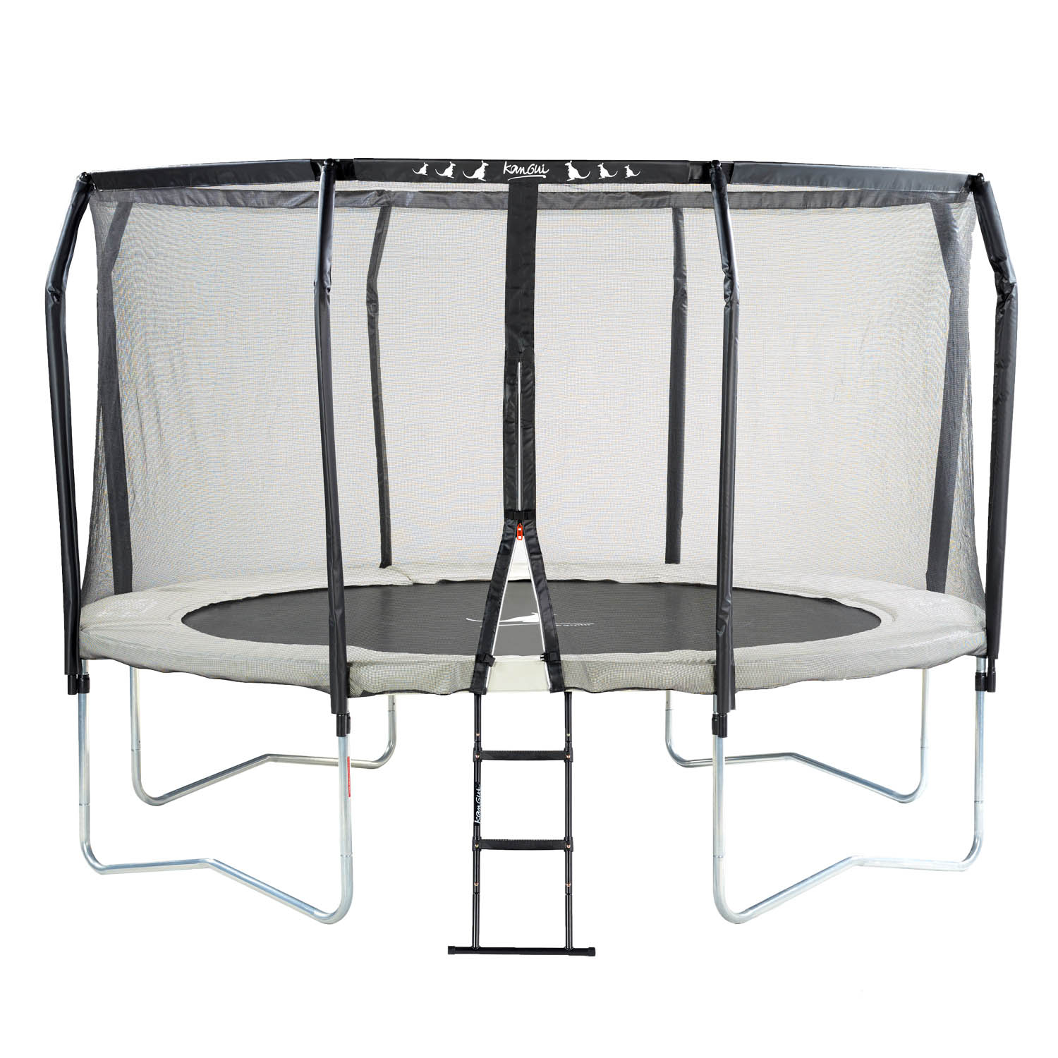 Kangui - Trampoline de jardin rond Ø366cm avec filet de sécurité + échelle - Fabrication européenne - Famili 360