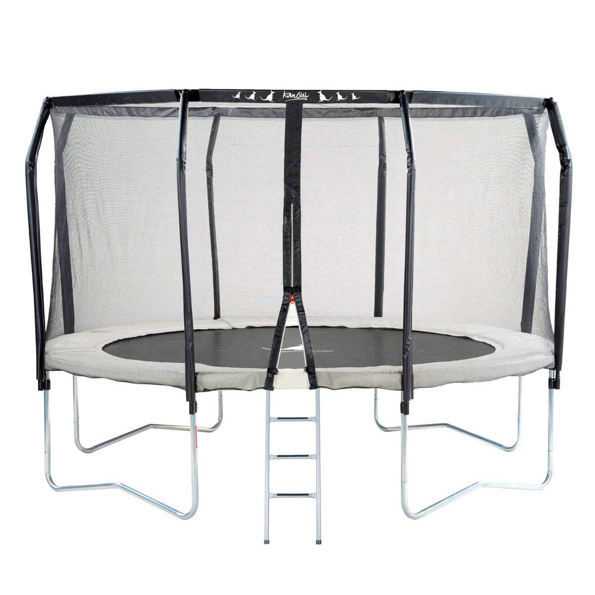 Kangui - Trampoline de jardin rond Ø426cm avec filet de sécurité + échelle - Fabrication européenne - Famili 430