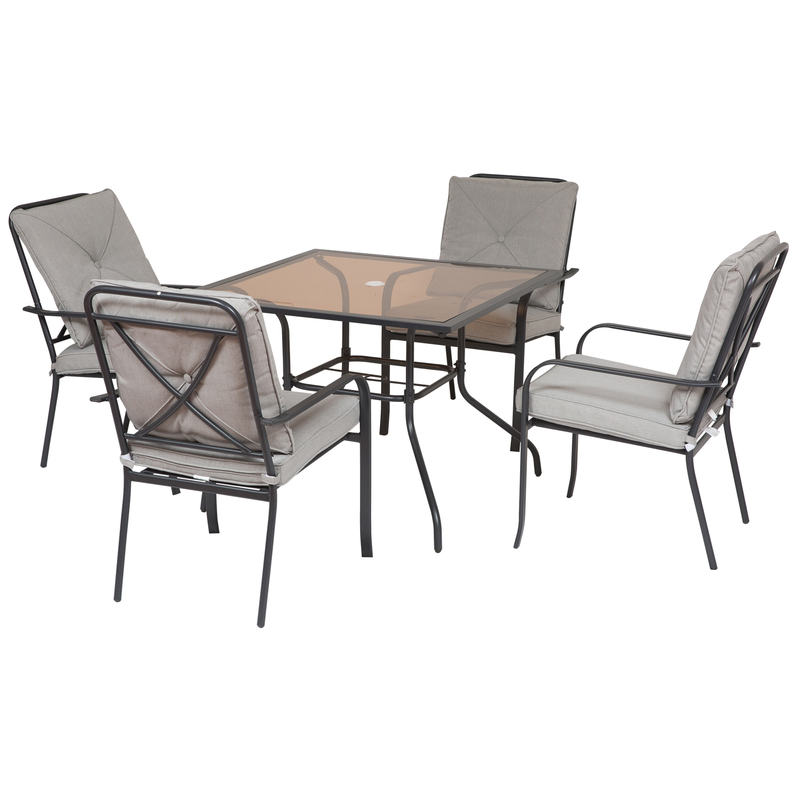 Ensemble de jardin 4 pers. 5 pièces style néo-rétro