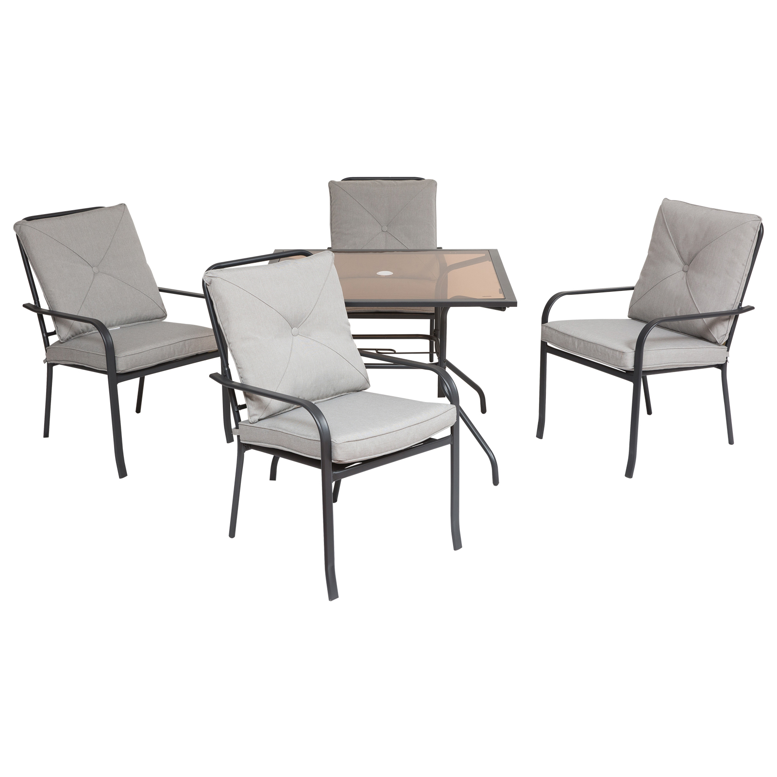 Ensemble de jardin 4 pers. 5 pièces style néo-rétro