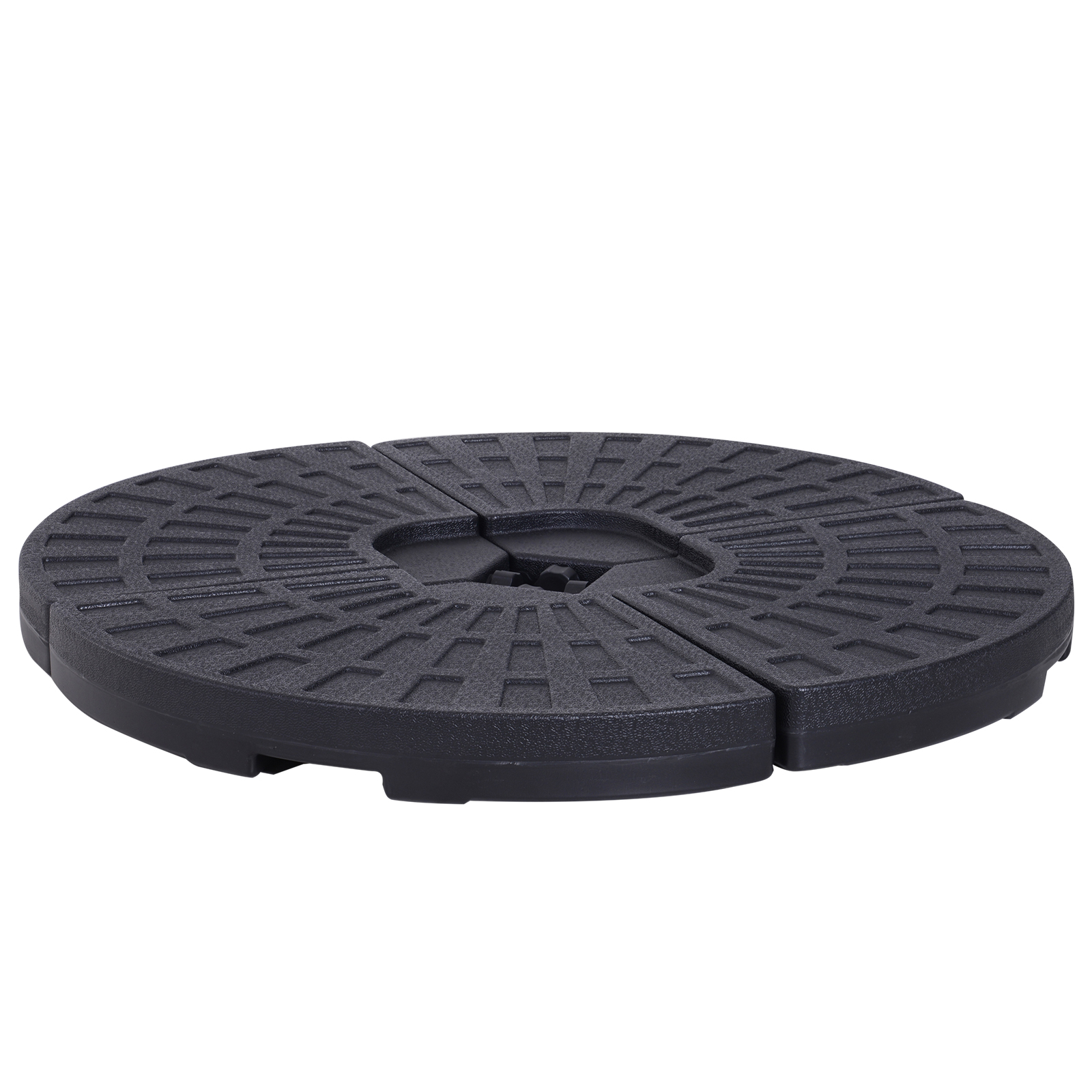 Lot de 4 poids de lestage pour parasol HDPE noir