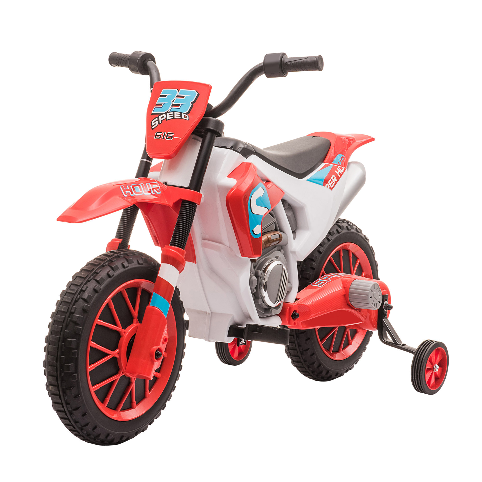 Moto cross électrique enfant avec roulettes amovibles