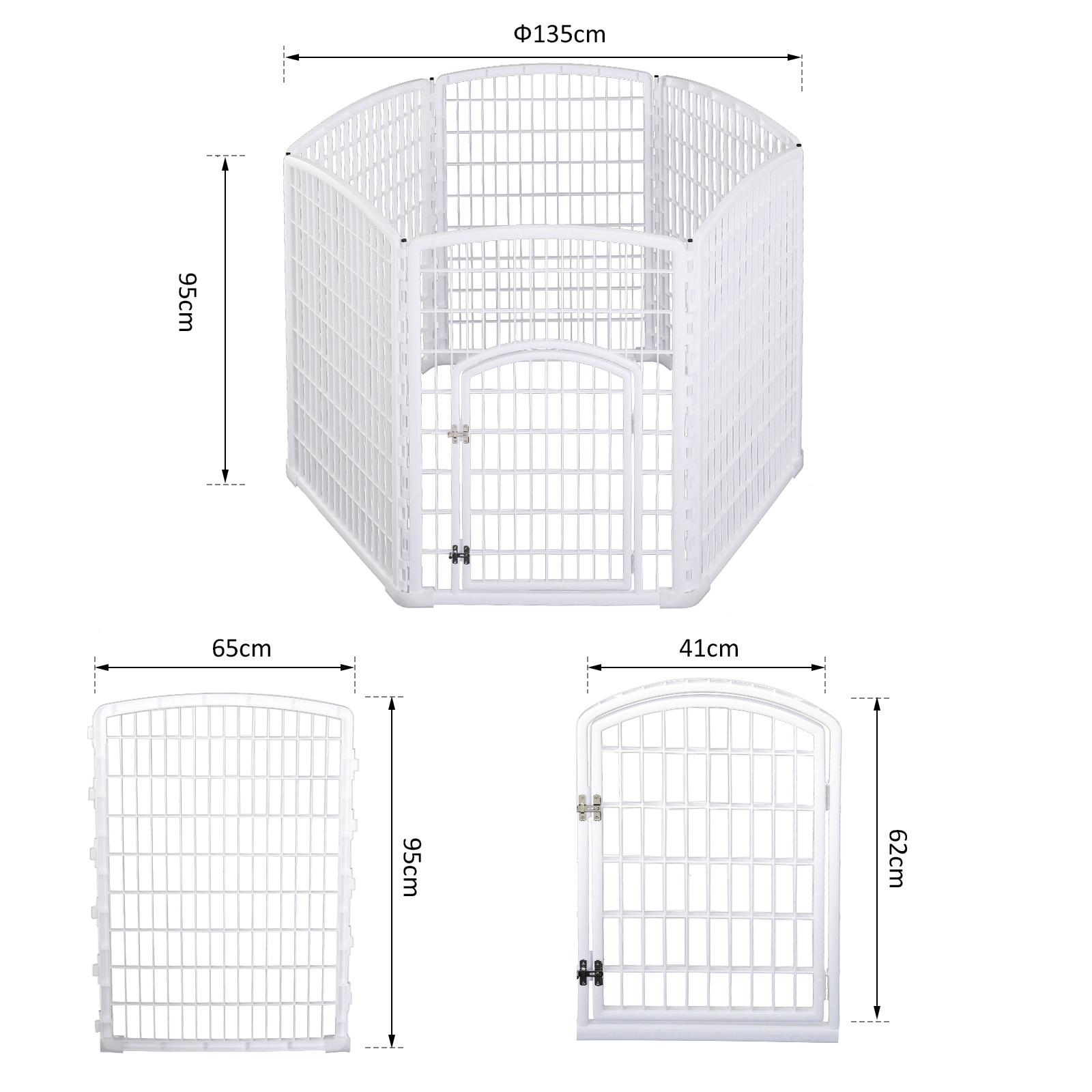 Parc enclos modulable plastique blanc