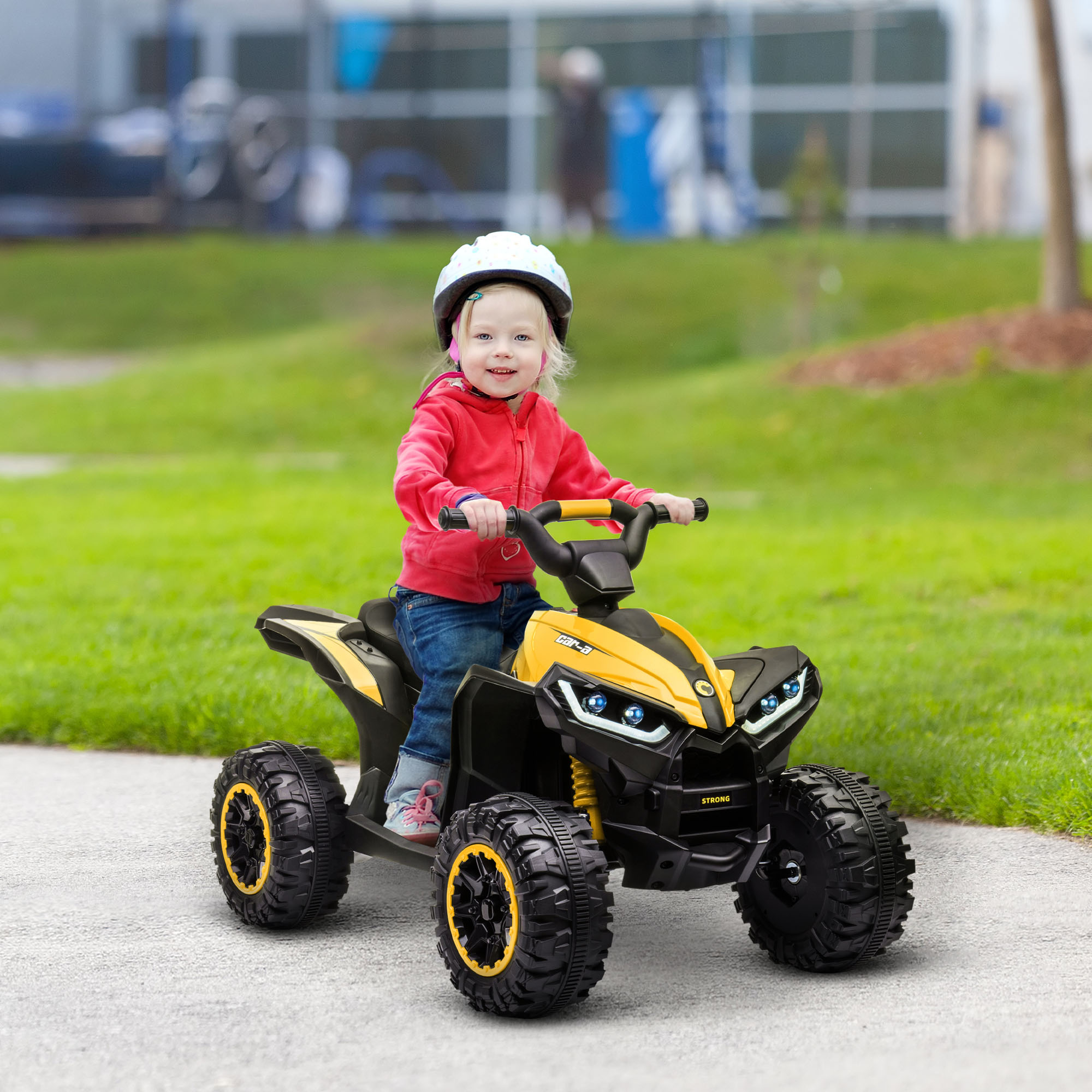 Quad buggy électrique enfant 12 V 3 Km/h max. avec effets