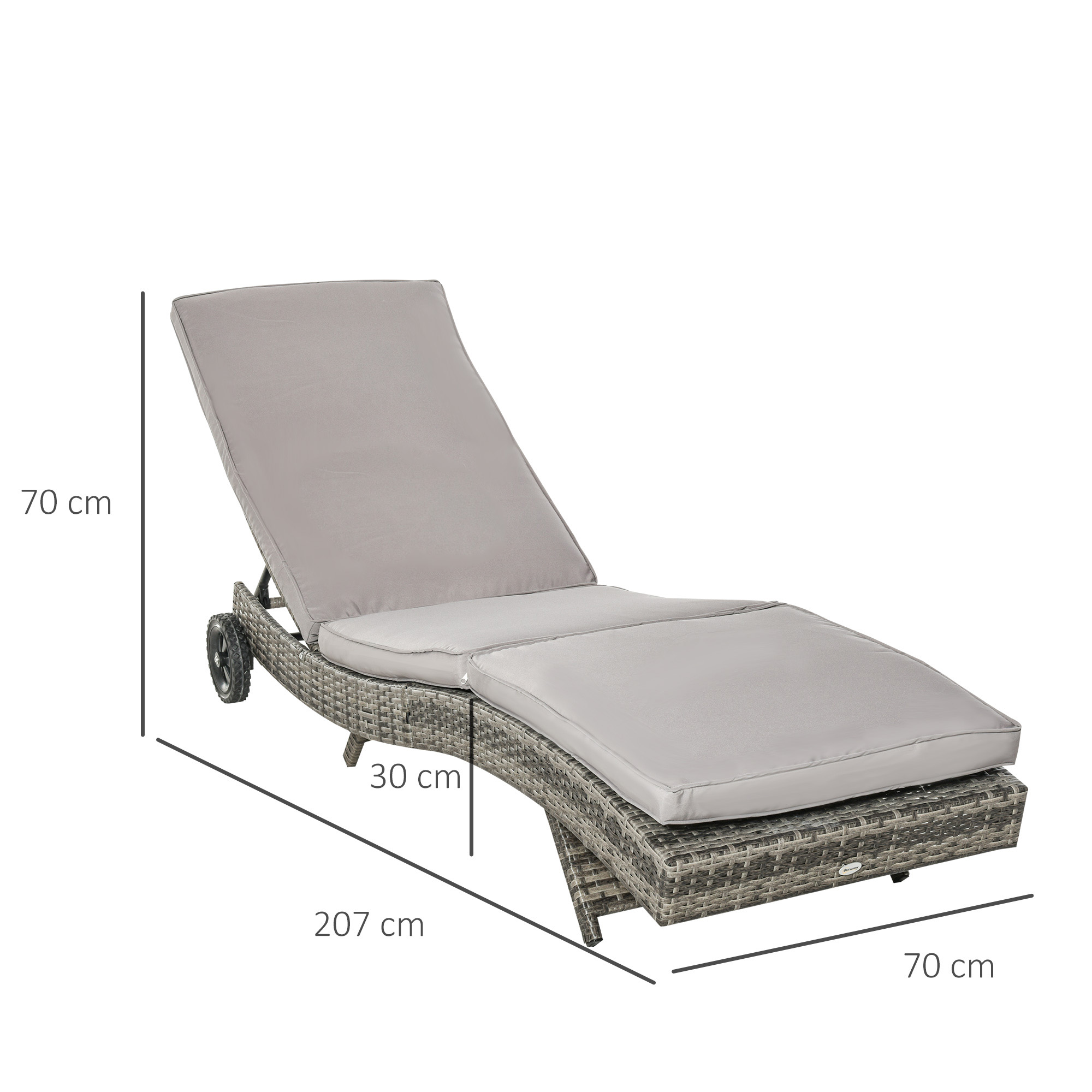 Bain de soleil inclinable 5 positions matelas résine tressée