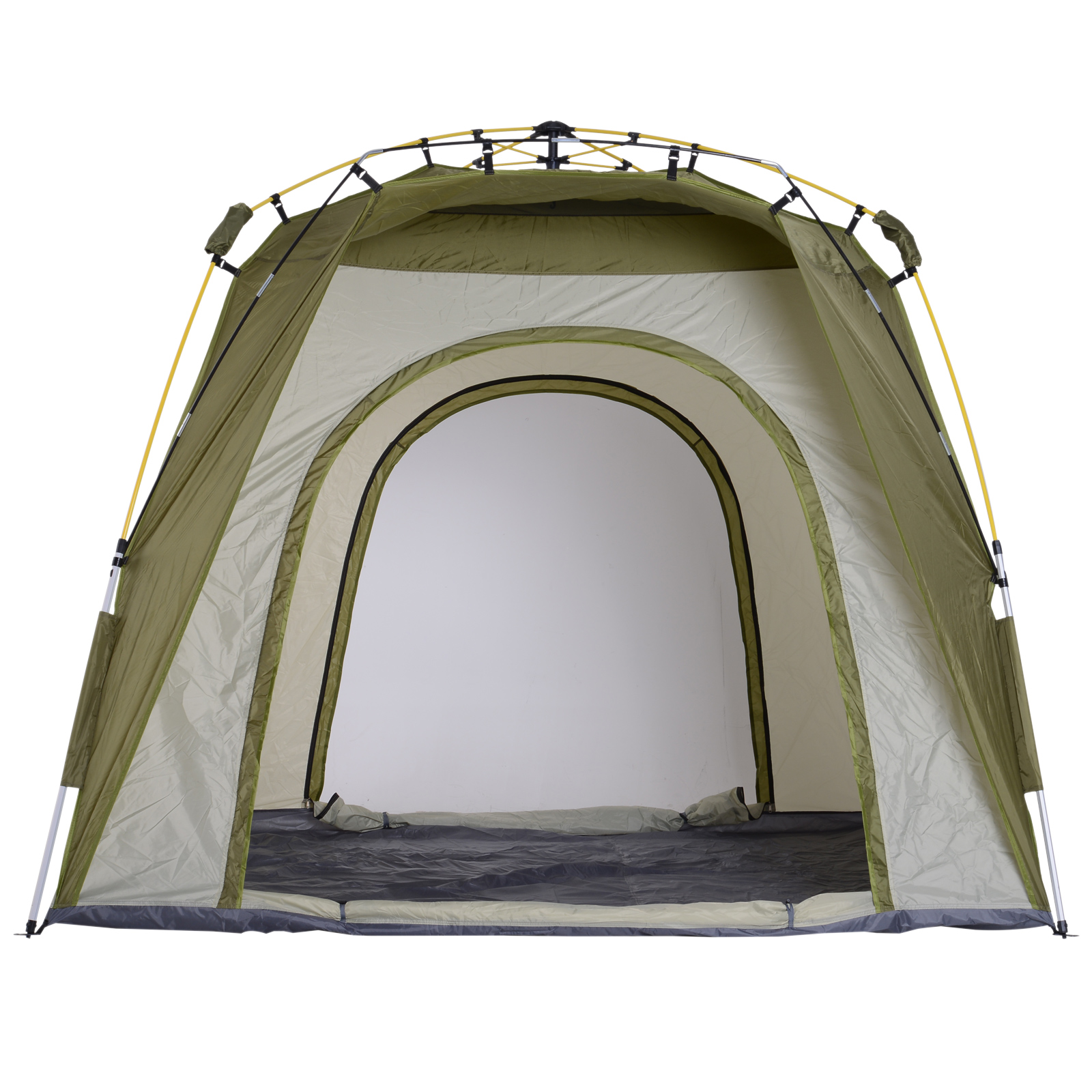 Tente de camping pop-up 4 personnes fibre verre polyester