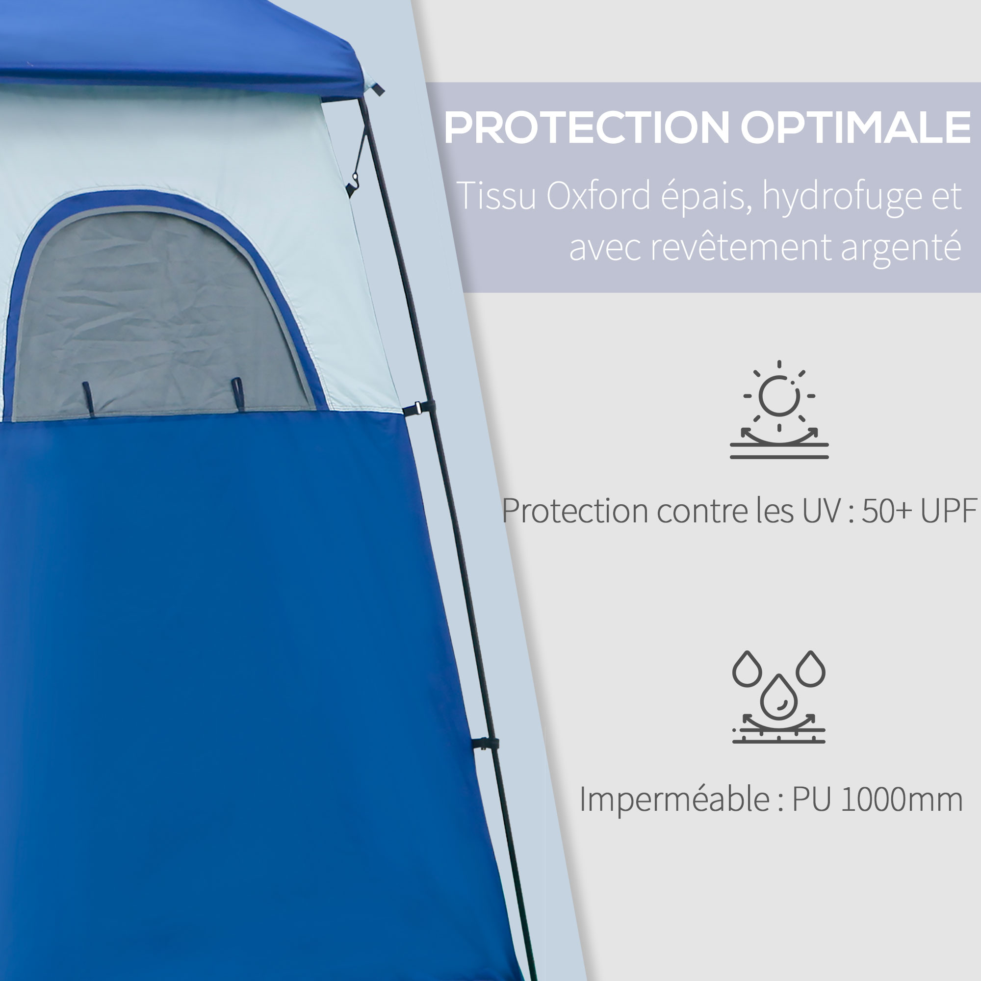 Tente cabine de douche portable pour camping 1-2 personnes