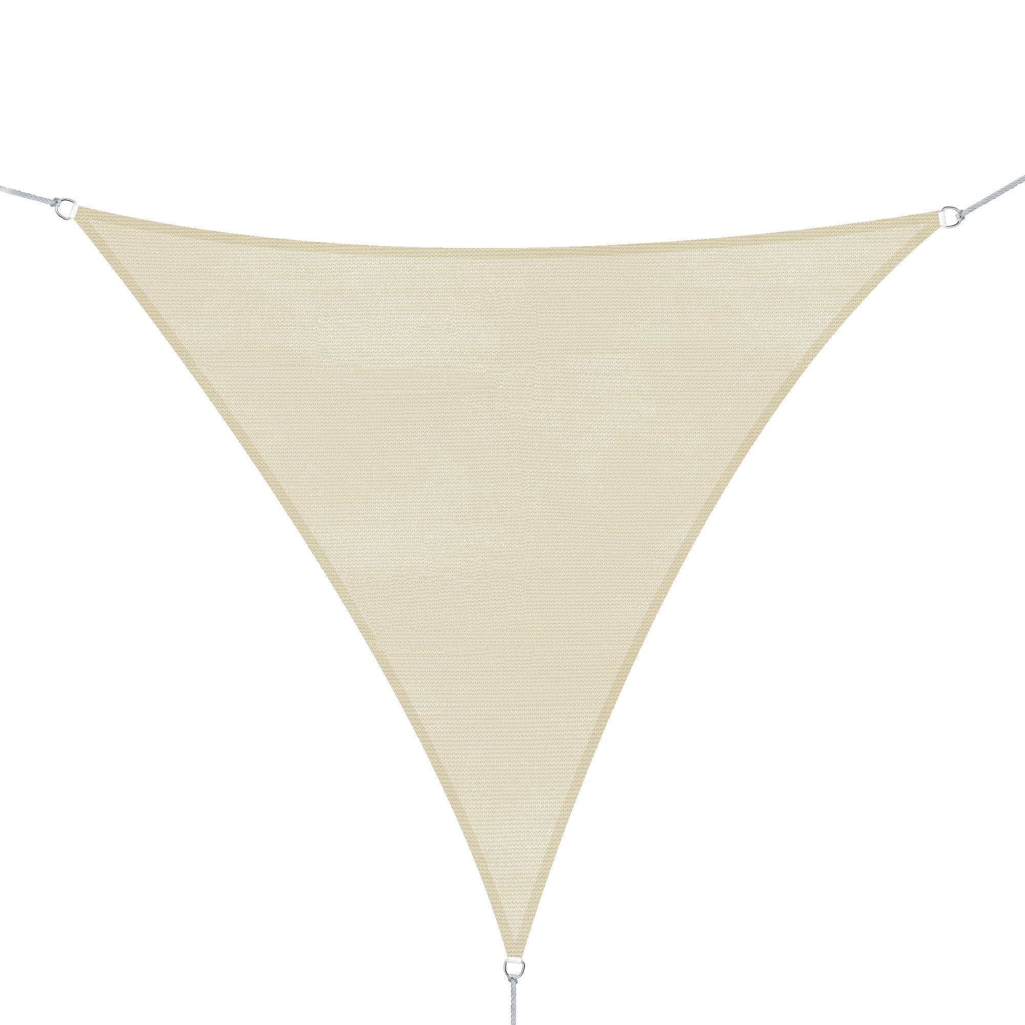 Voile d'ombrage triangulaire 3x3x3 m crème