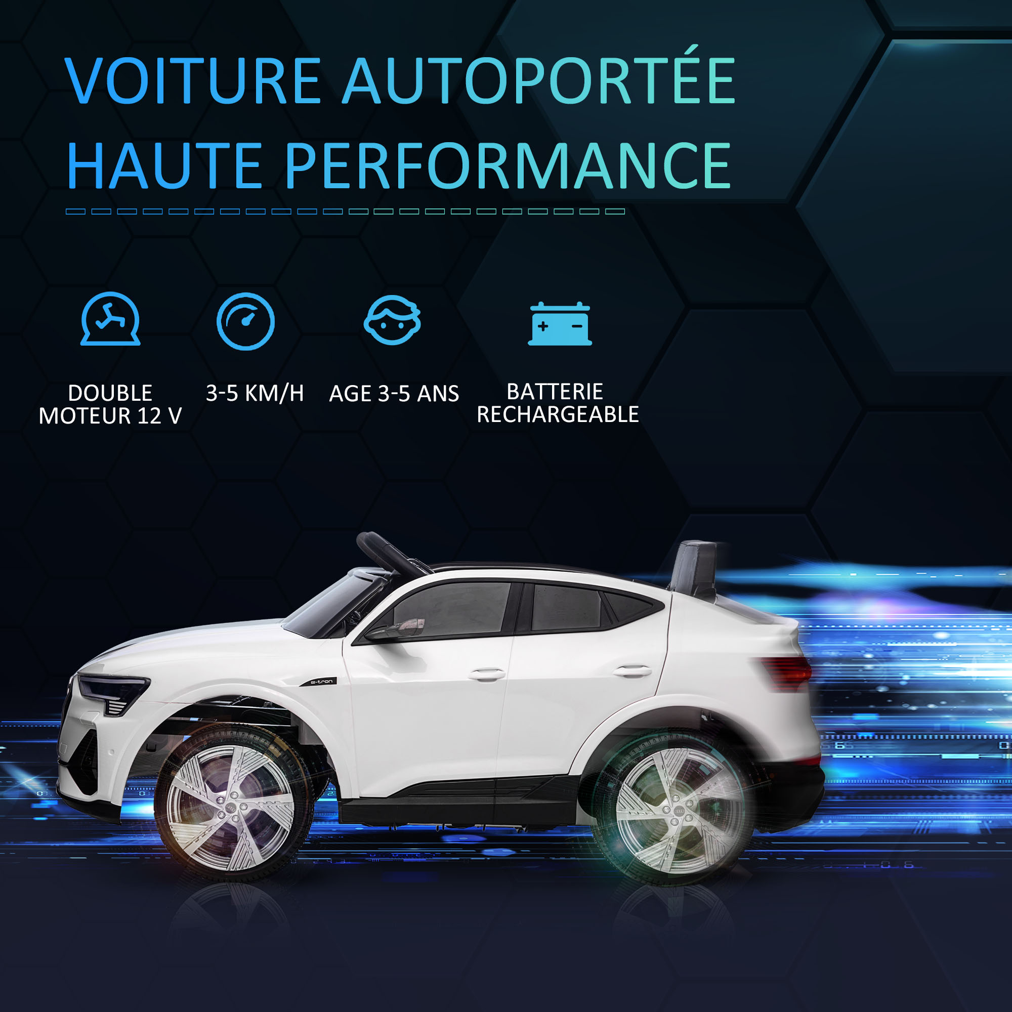 Voiture électrique enfant e-tron Sportback S line avec télécommande