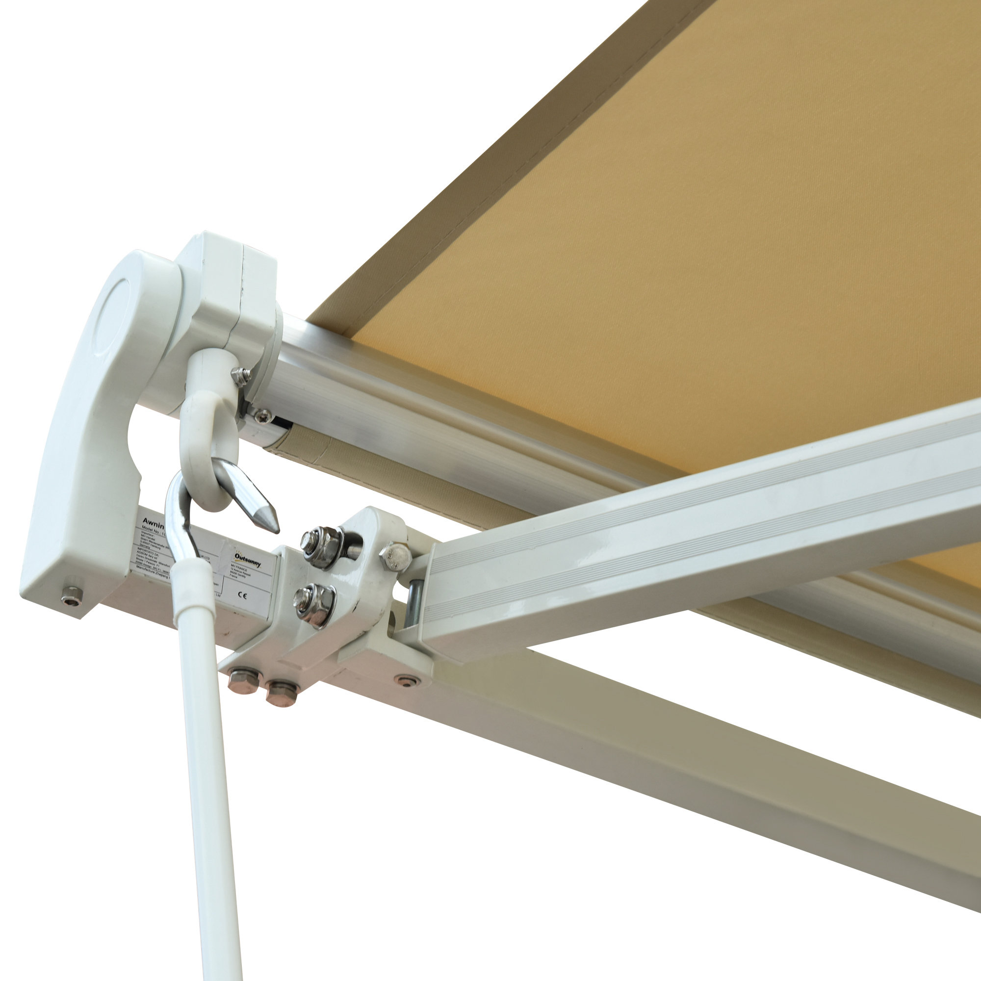 Store banne manuel rétractable alu. polyester imperméabilisé