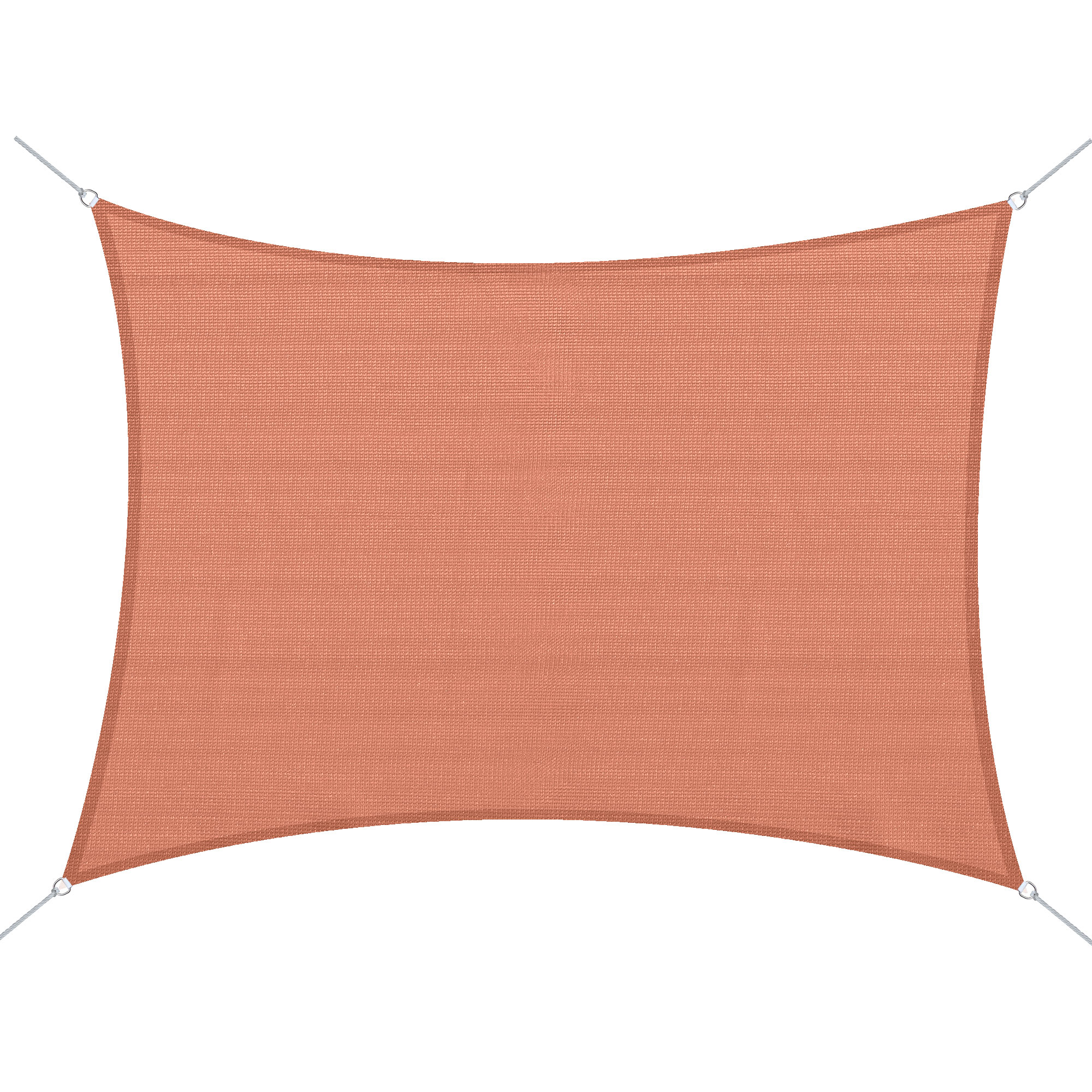 Voile d'ombrage rectangulaire 4 x 6 m brique terracotta