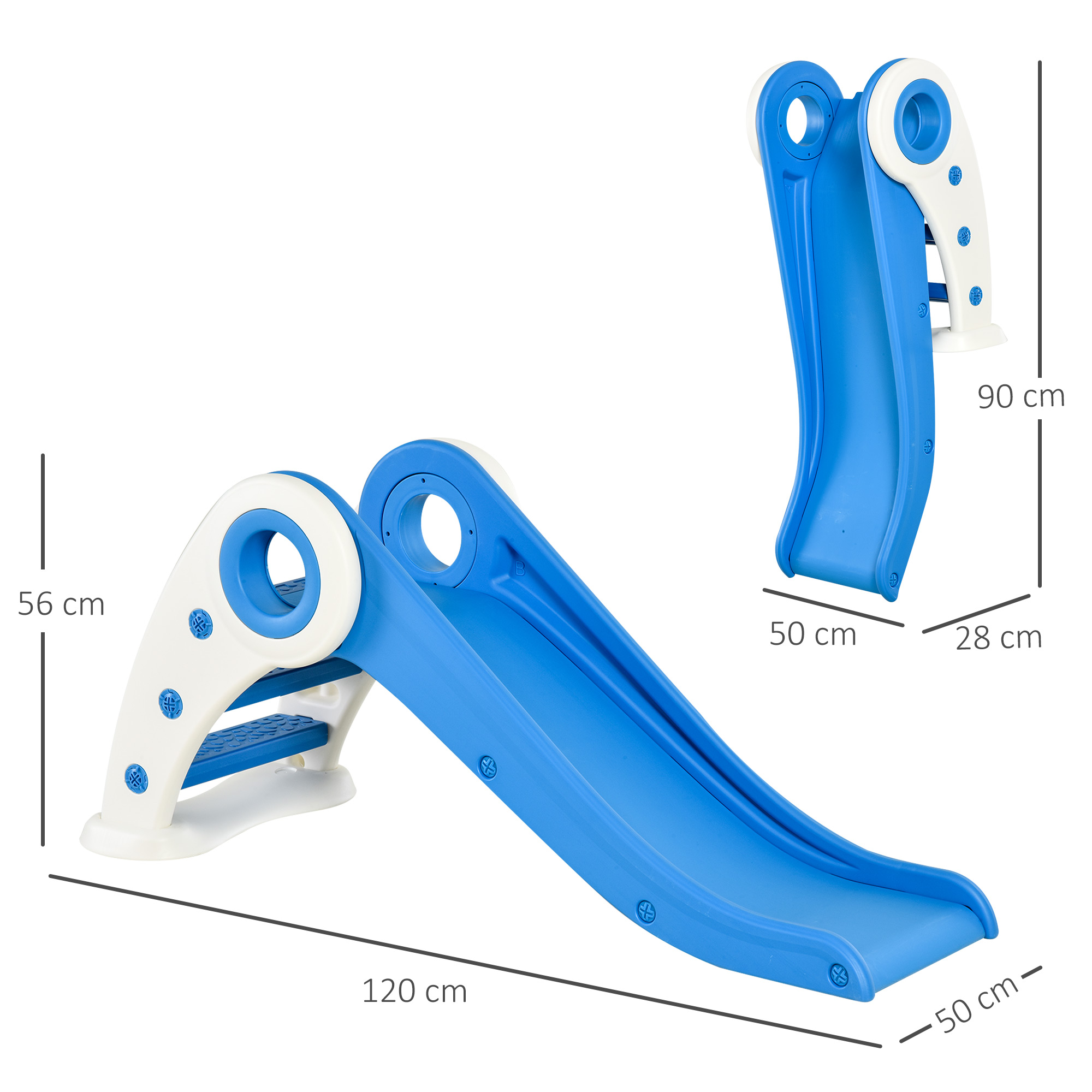 Toboggan enfant pliable intérieur extérieur HDPE