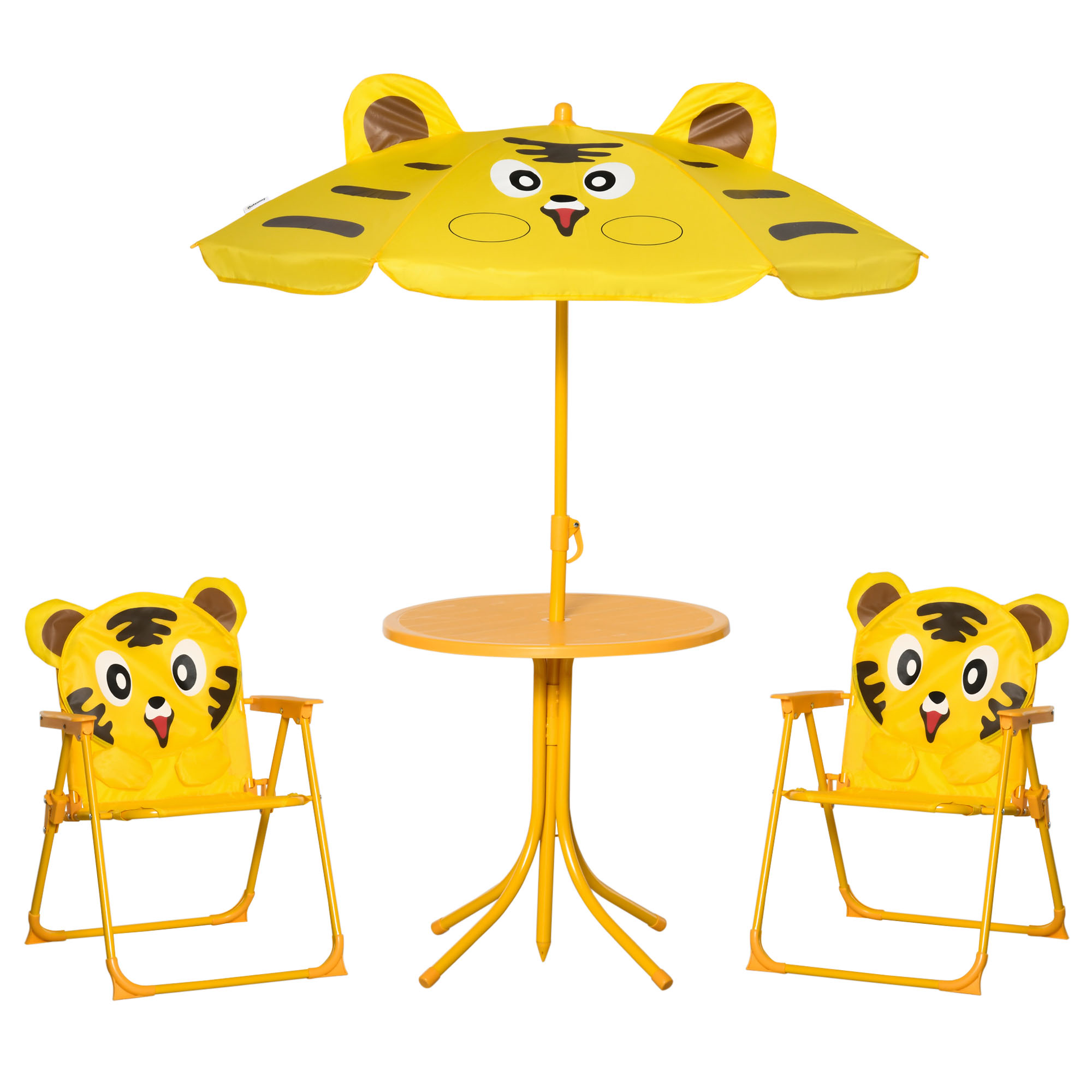 Ensemble salon de jardin enfant 4 pièces design tigre