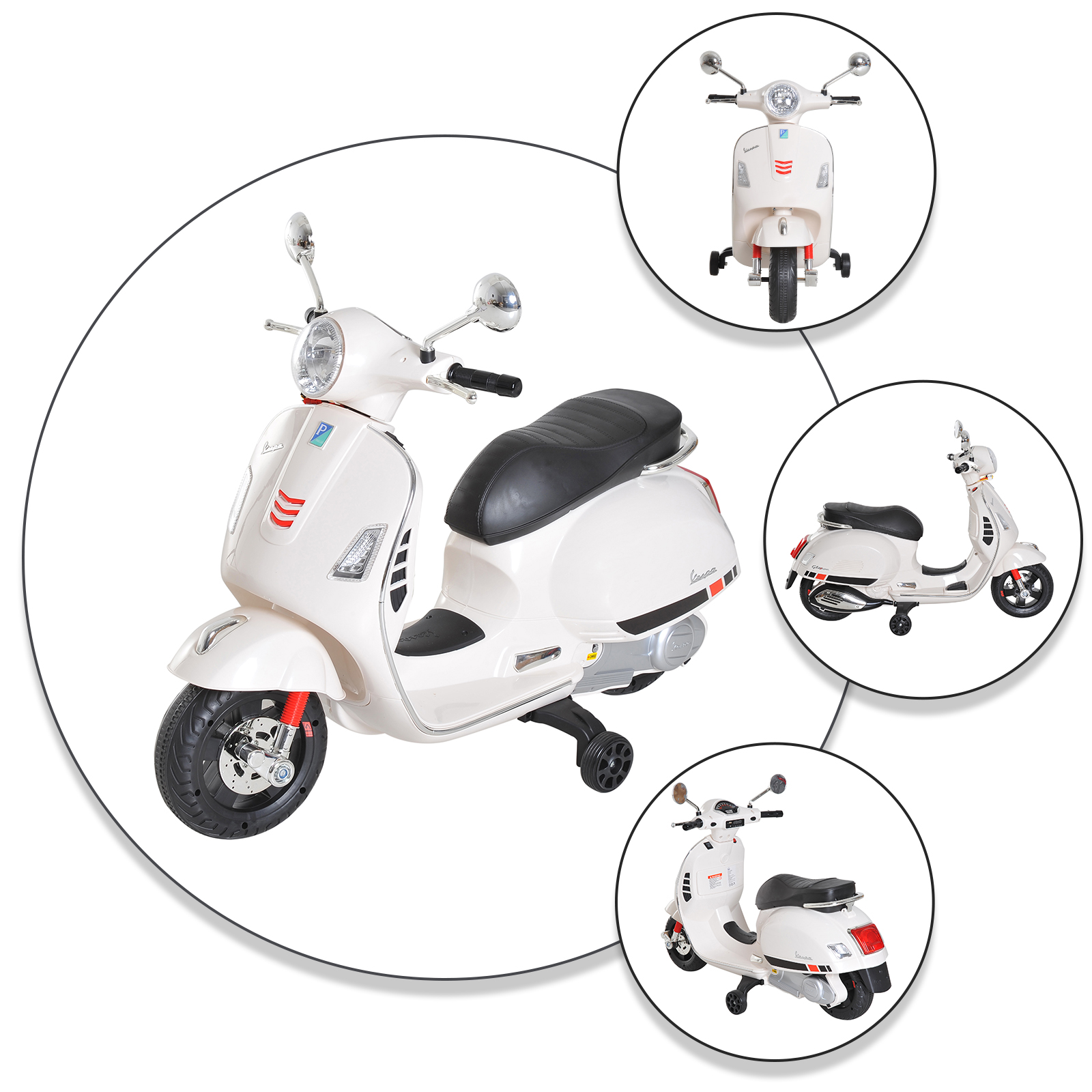 Moto scooter électrique Vespa pour enfants