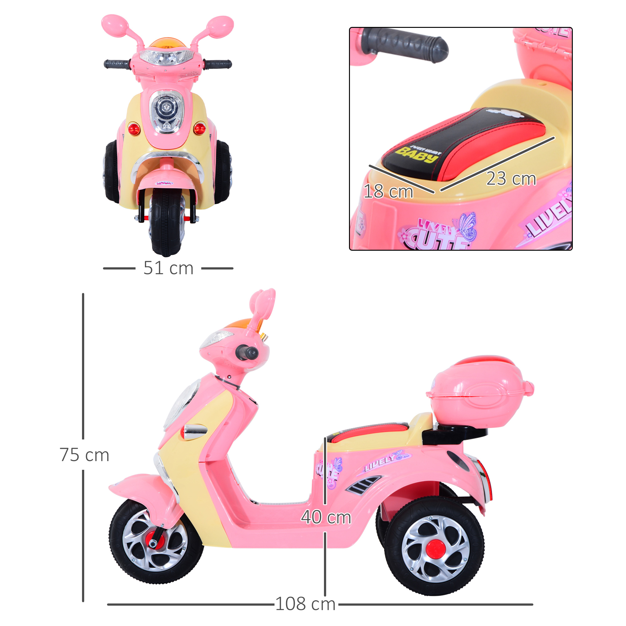 Moto scooter électrique pour enfants