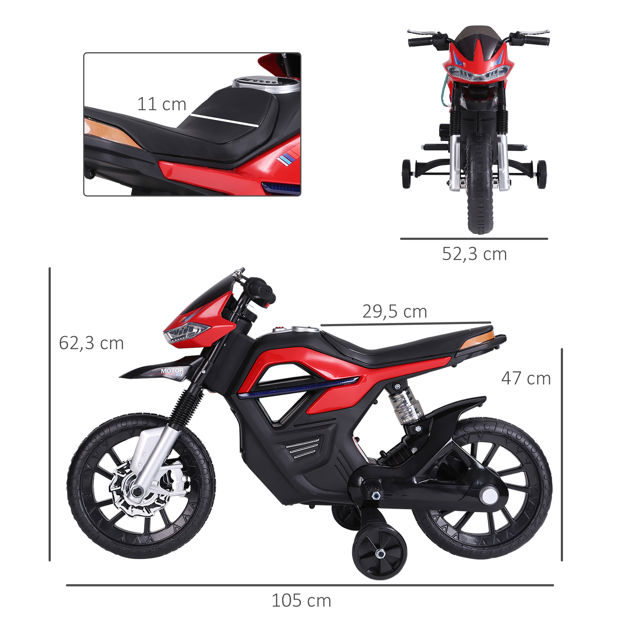 Moto électrique enfant 25 W 6 V 3 Km/h