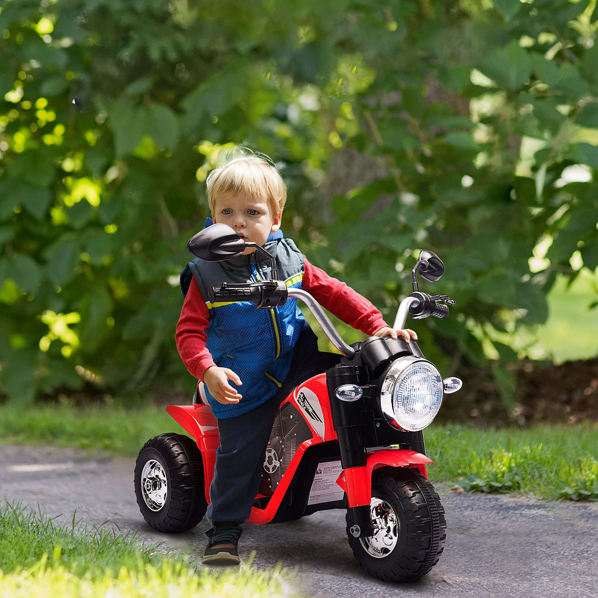 Moto électrique enfant chopper tout-terrain 6 V 20 W