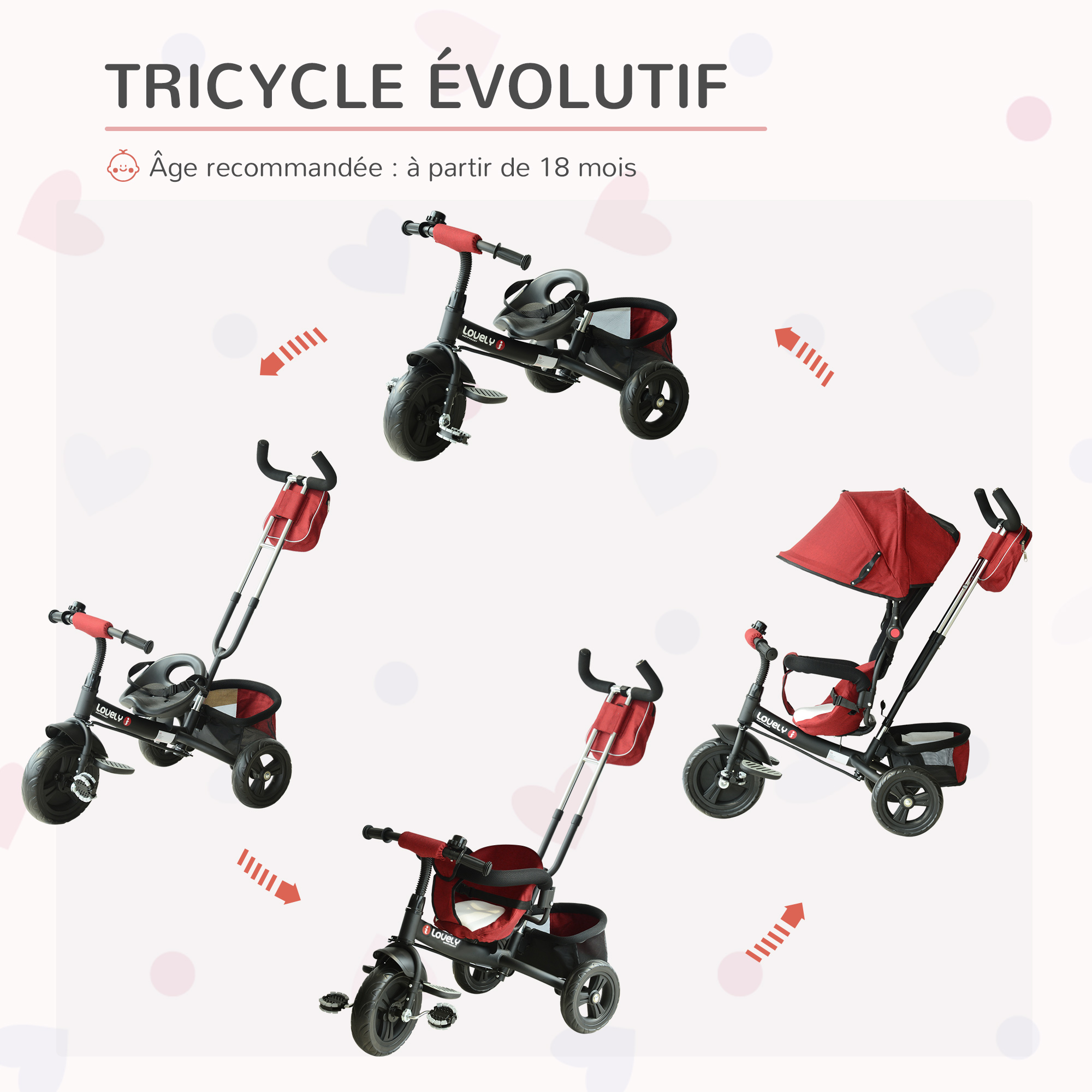 Trycicle enfant évolutif