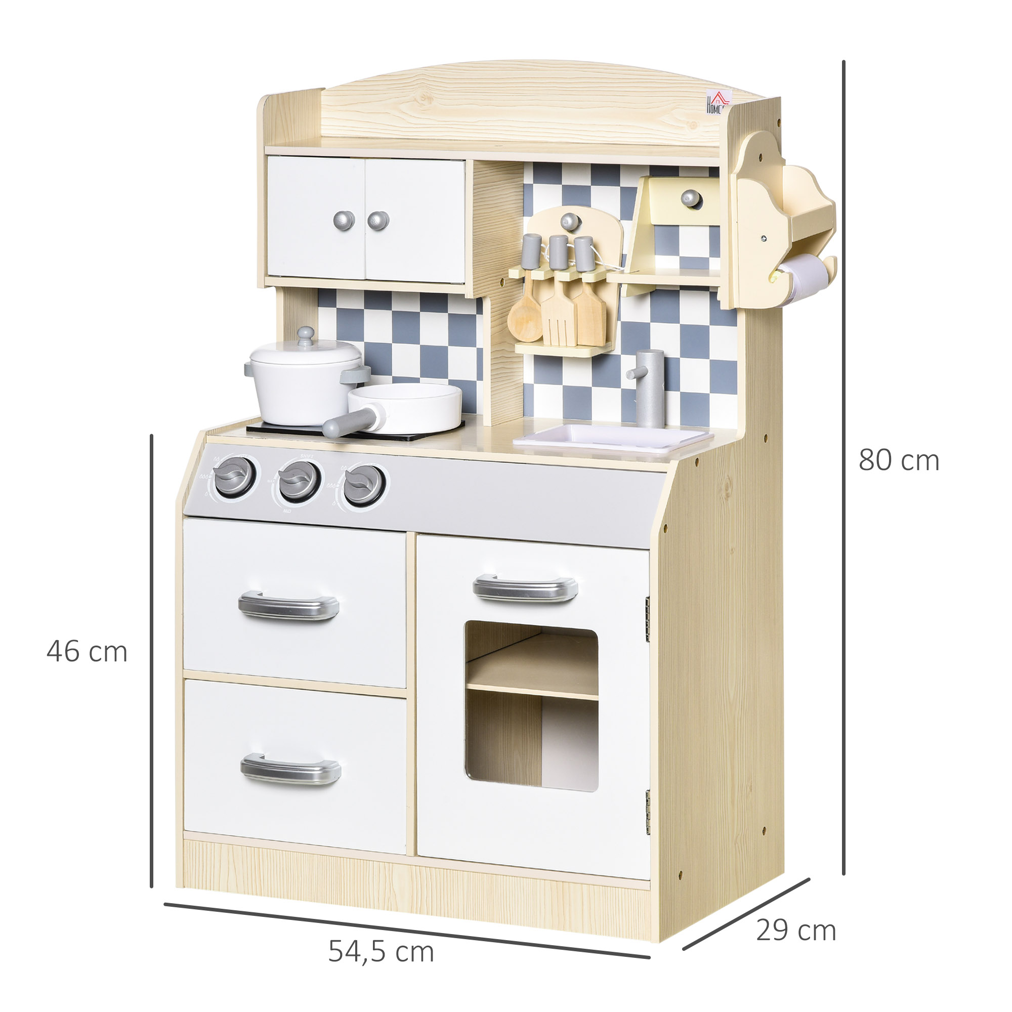 Ensemble de cuisine enfant jeu d'imitation avec accessoires, rangements